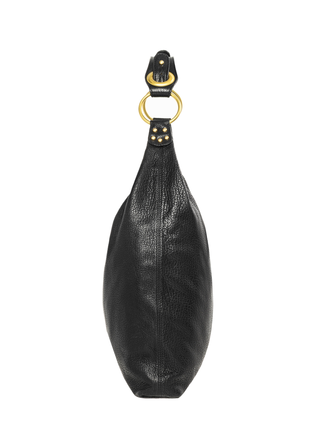 Women's leather shoulder shopper bag TORES-1335-9I(Z26), side view of the product on a white background.