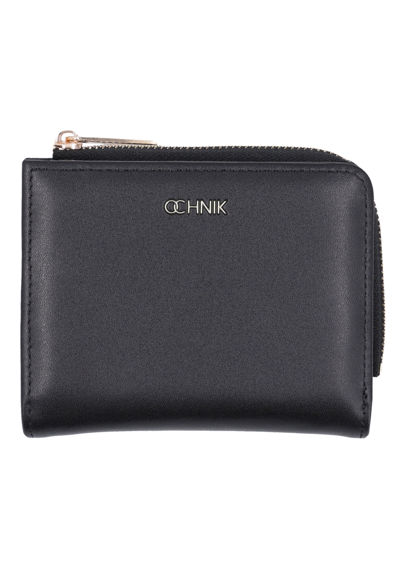 Small black women's wallet POREC-0400A-99(Z26), front view on a white background.