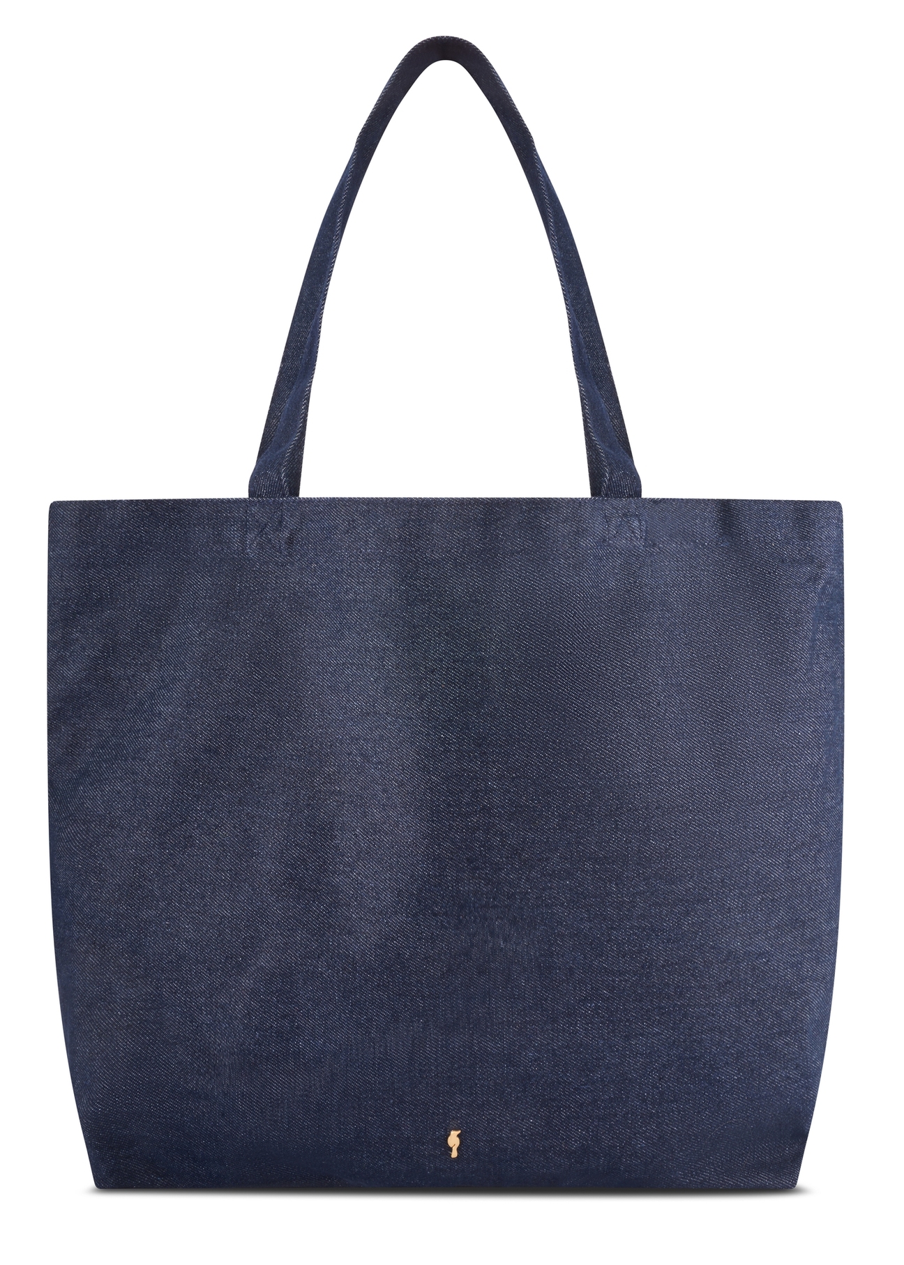 TOREN-0334-7H(W26) denim shopper bag, front product view on white background.