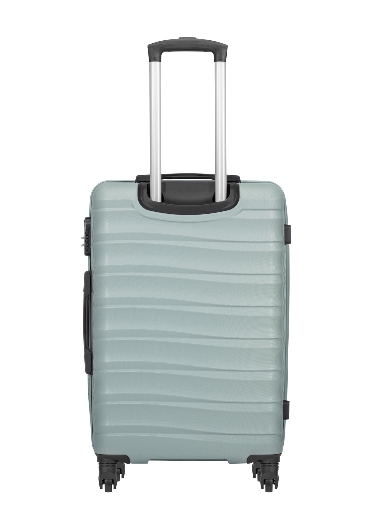 Medium suitcase on wheels WALAB-0081-8F-24(W26), product view from the back on a white background.