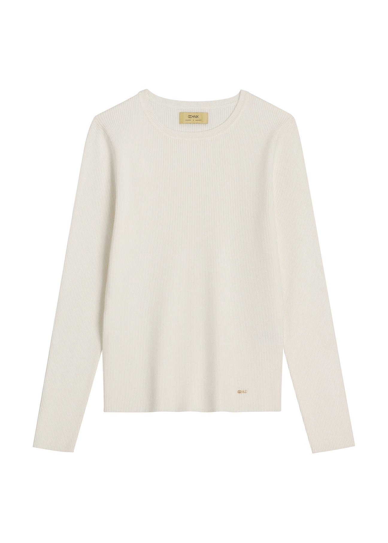 Women's ribbed longsleeve LSLDT-0028-0B(W26), front product view on white background.
