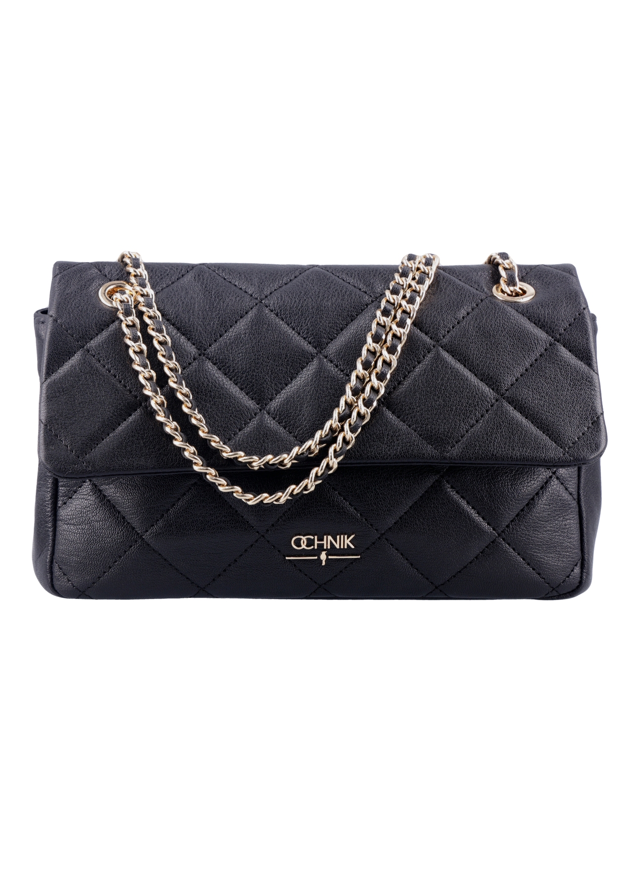 Elegant black women's shoulder bag TORES-1399-9P(Z26), front product view on white background.