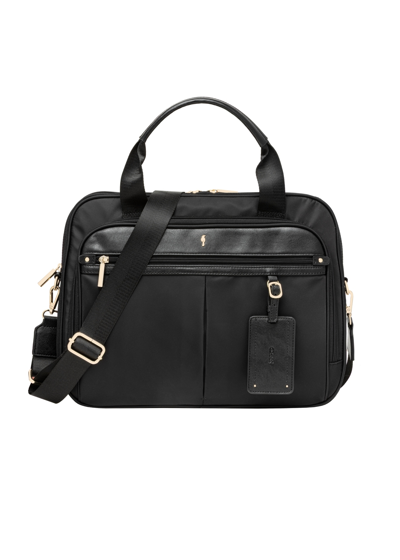 Black laptop bag TOREN-0352-99(Z26), front product view on white background.