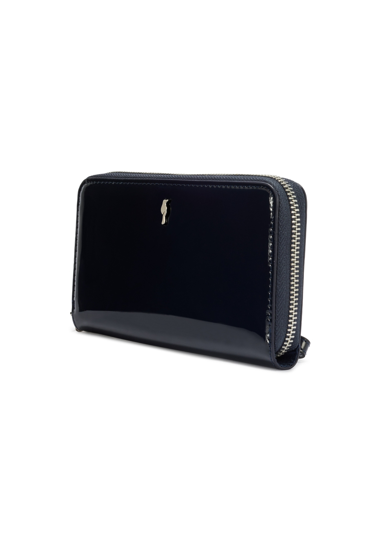 Large navy blue women's wallet POREC-0418-69(Z25), diagonal product view on a white background.