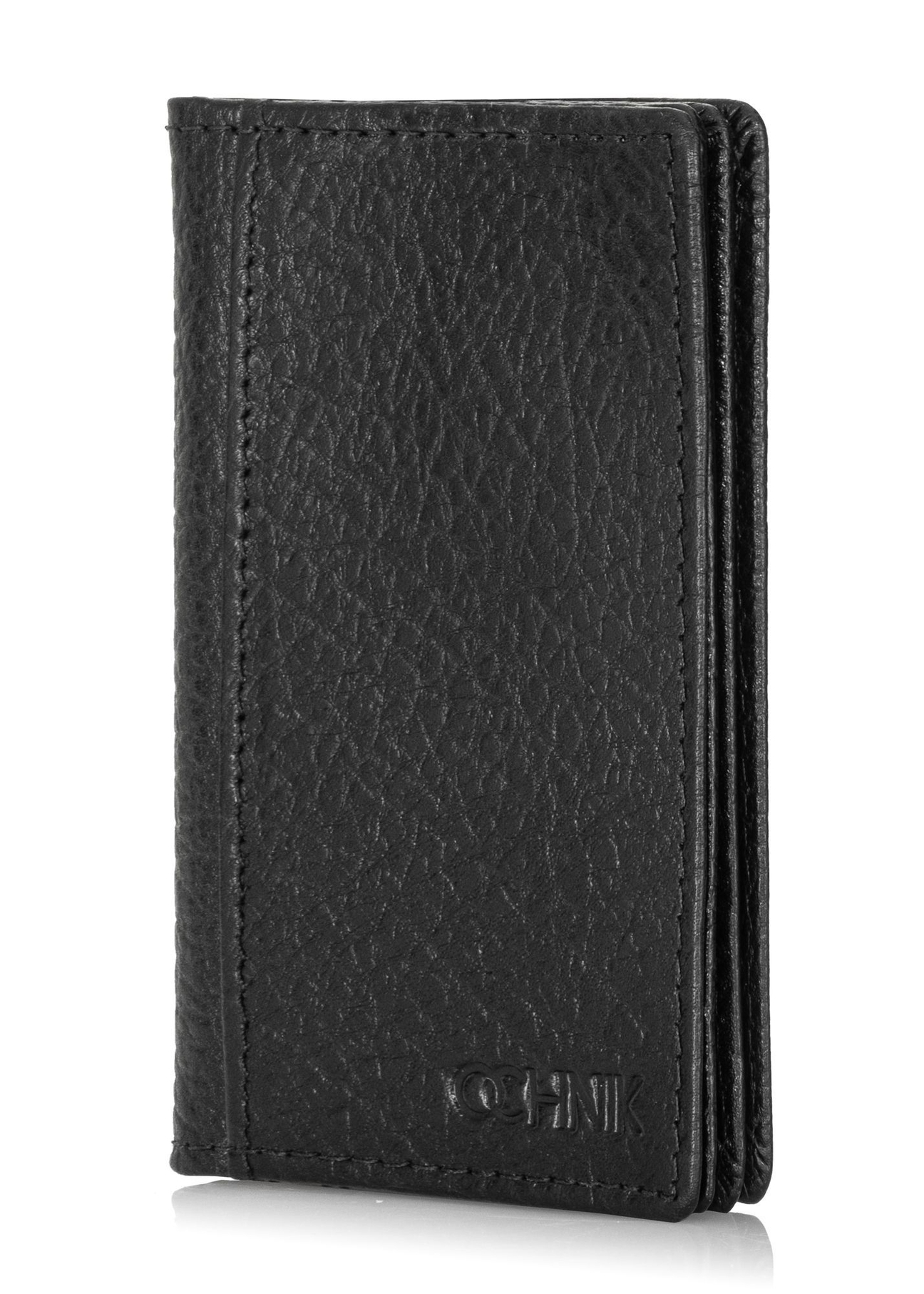 Grained leather card case PORMS-0537A-99(Z25), diagonal product view on white background.