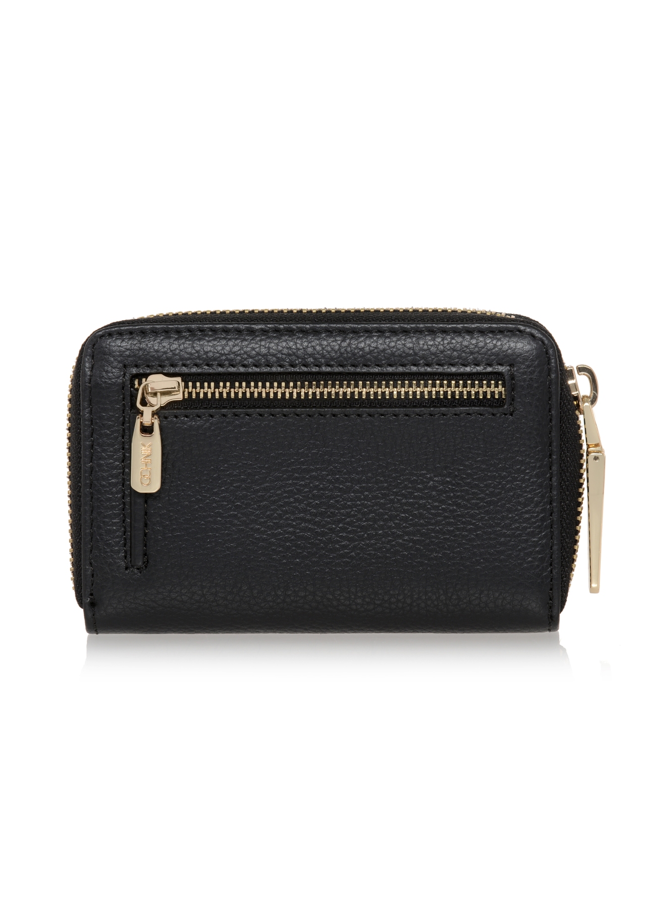 Women's black leather wallet PORES-0832-99(W23)-02