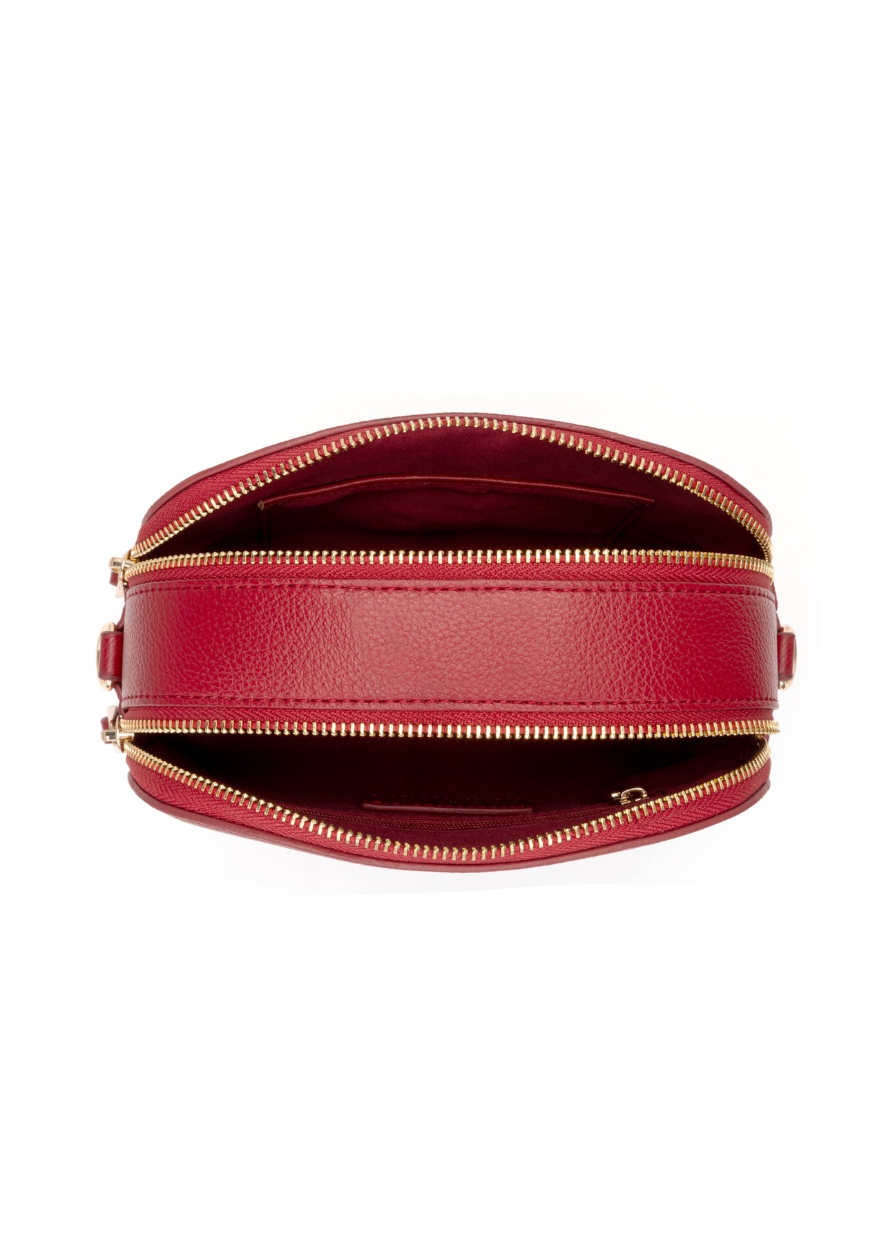 Small red women's handbag TOREC-0036E-42(Z25), product view inside on white background.