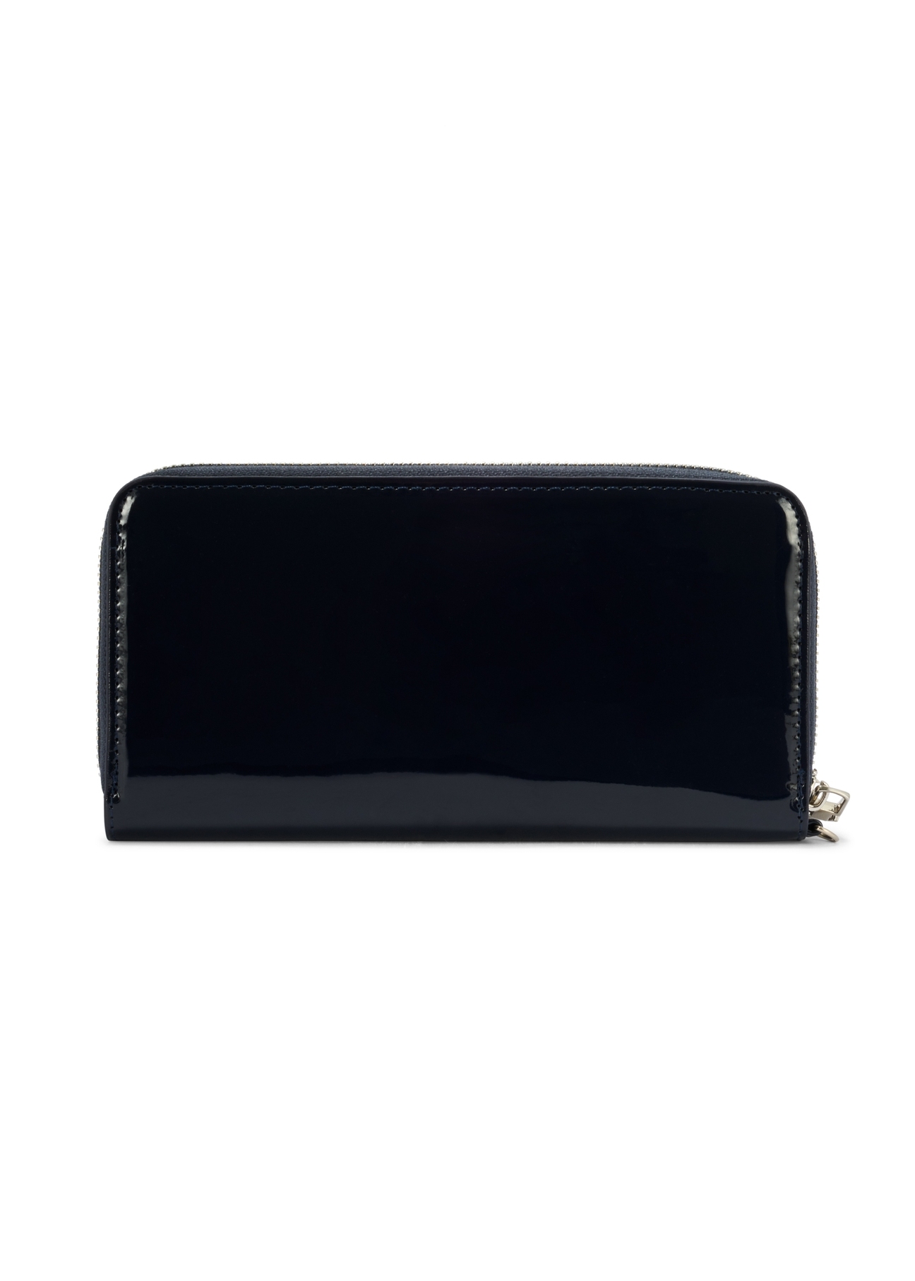 Large navy blue women's wallet POREC-0418-69(Z25), product view from the back on a white background.