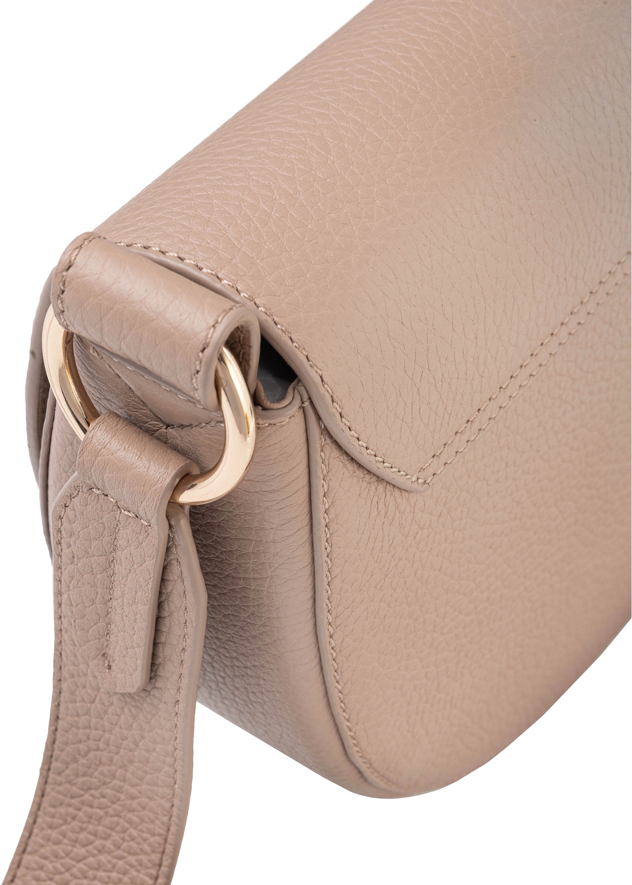 Beige leather women's handbag TORES-0895D-81(Z25), close-up detail on white background.