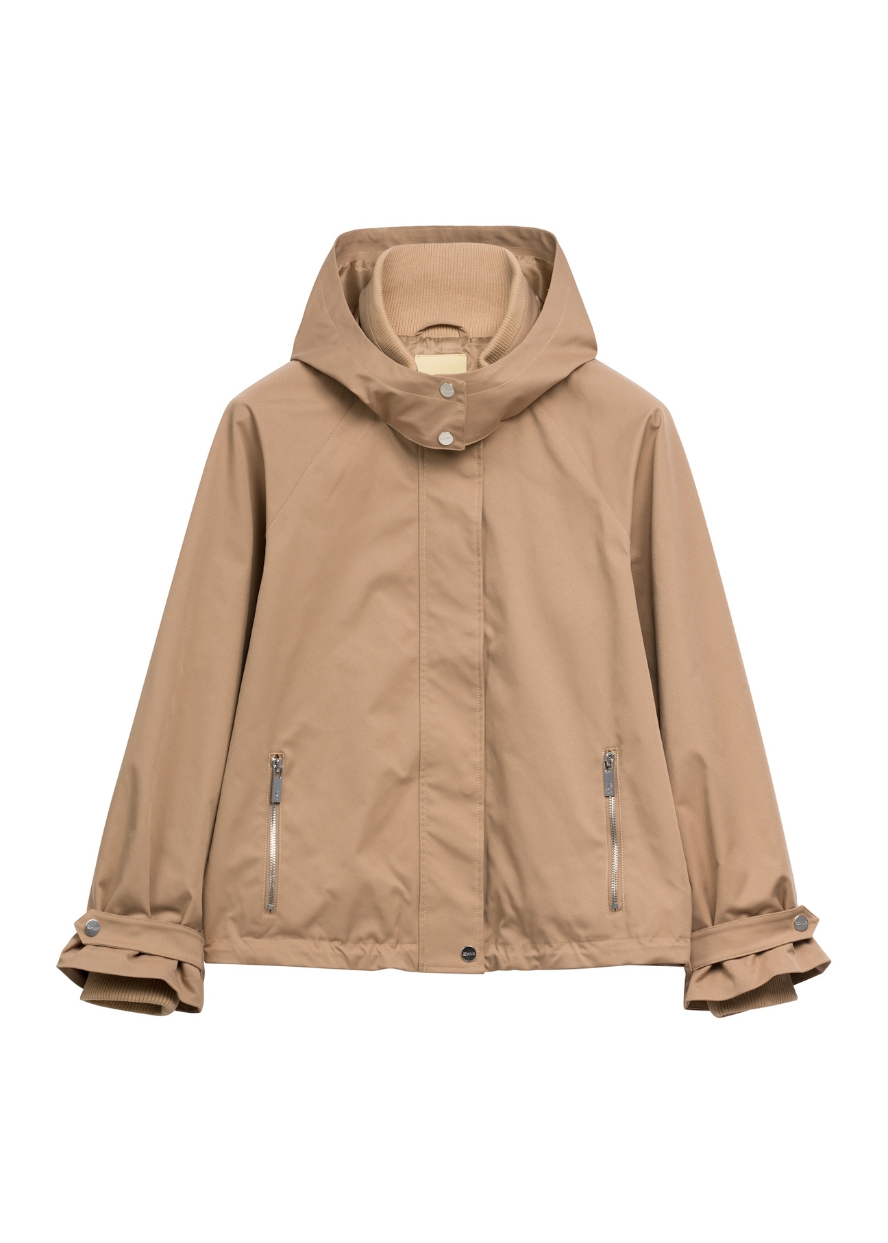 Beige women's transition jacket KURDT-0644-1D(Z26) - front product view, on a white background.