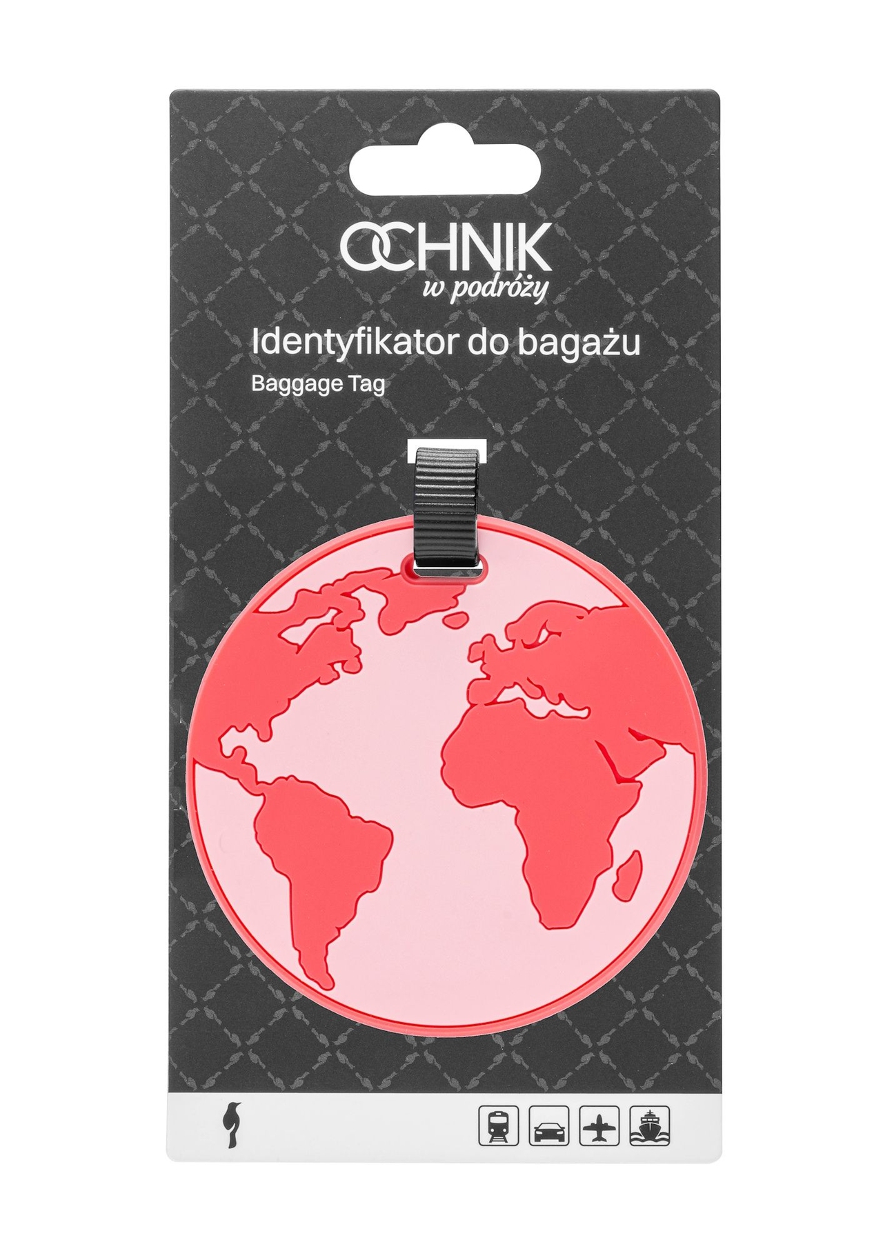 Luggage tag AW-012-0010-5P(W26), front view of the product on a white background.