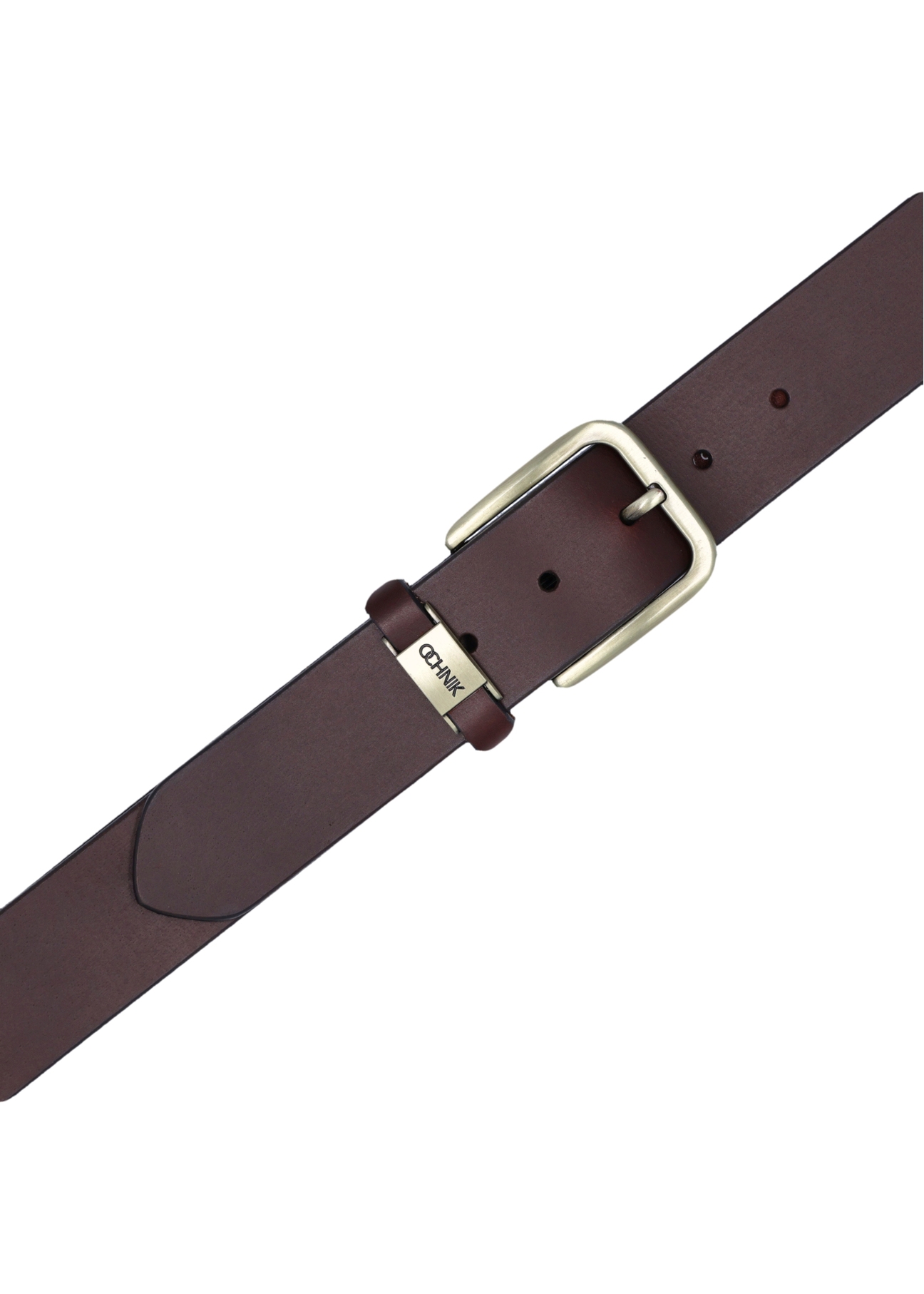 Men's brown leather belt PASMS-0273-1I(Z26)