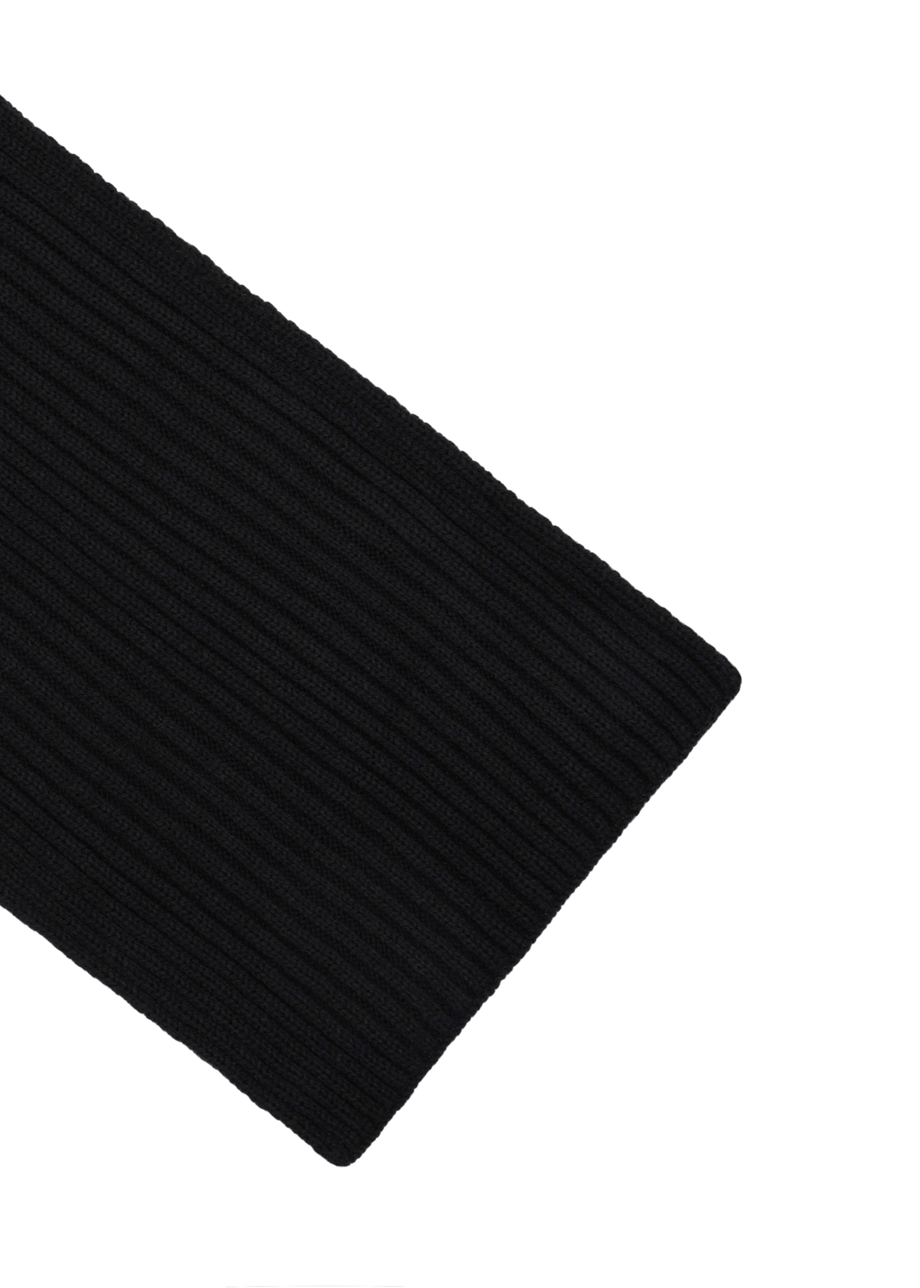 Black men's scarf SZAMT-0016-99(Z26), close-up of product detail on a white background.