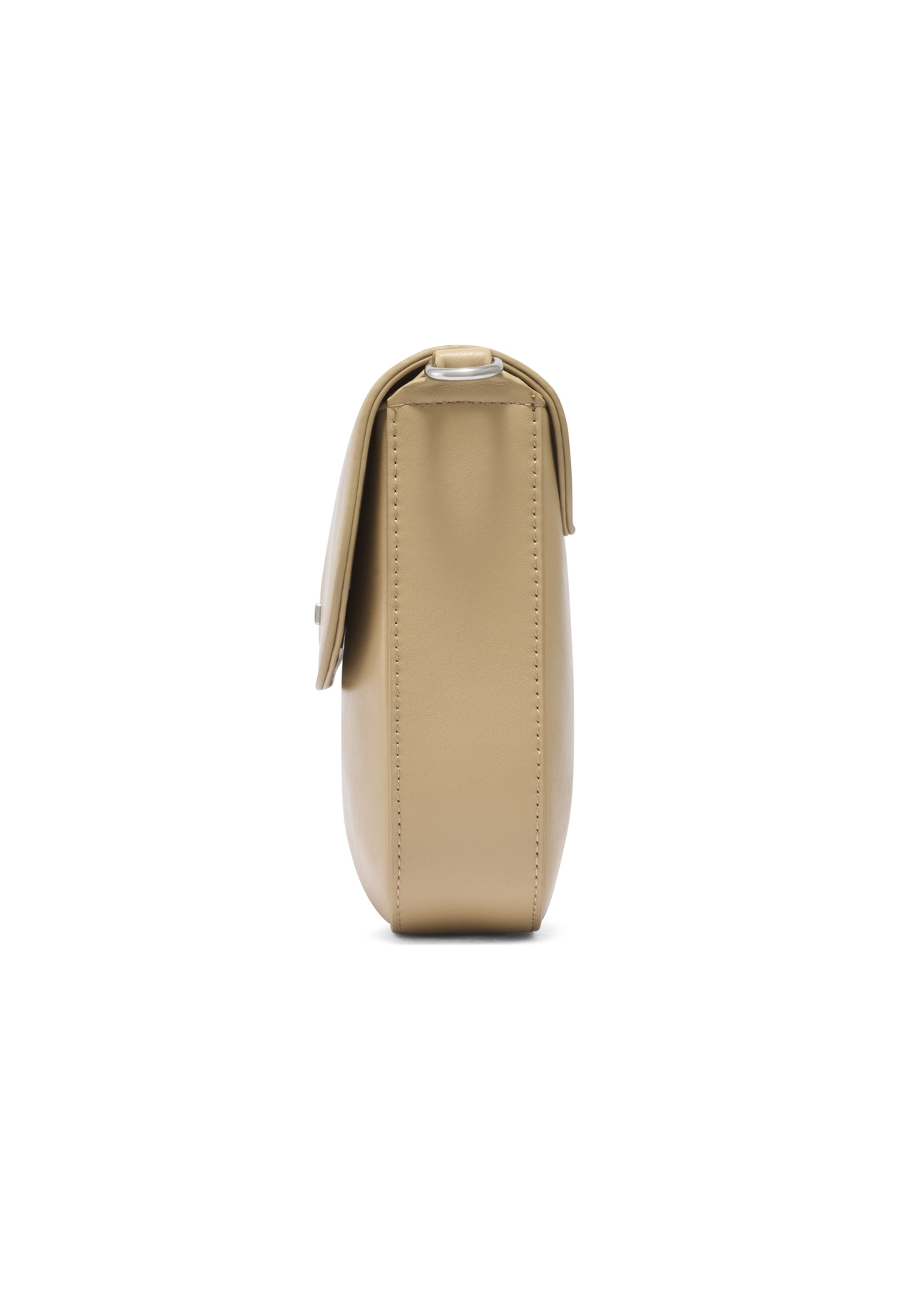 Beige women's shoulder bag TOREC-1262-1B(Z26). Side view on a white background.