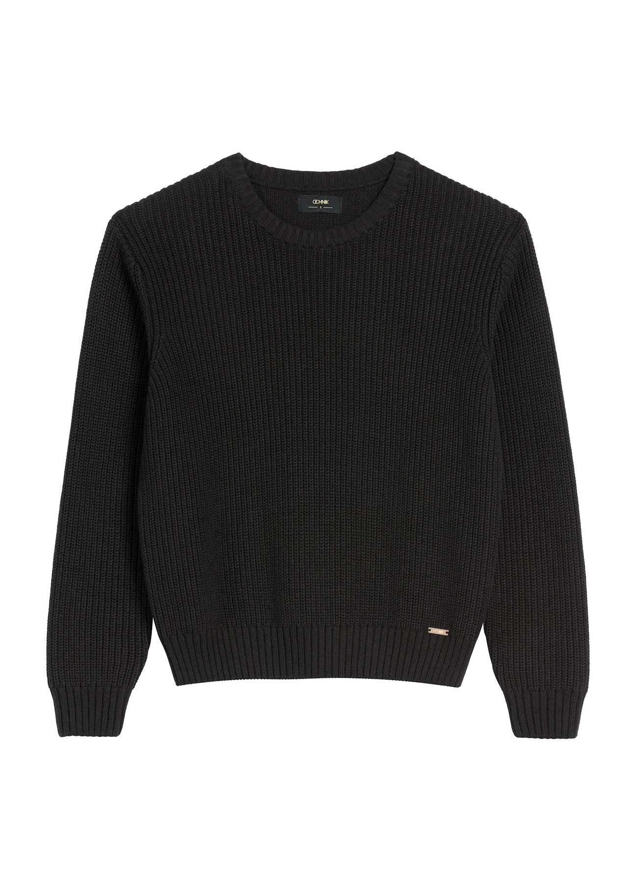 Black women's sweater SWEDT-0238-99(Z25), front product view on white background.