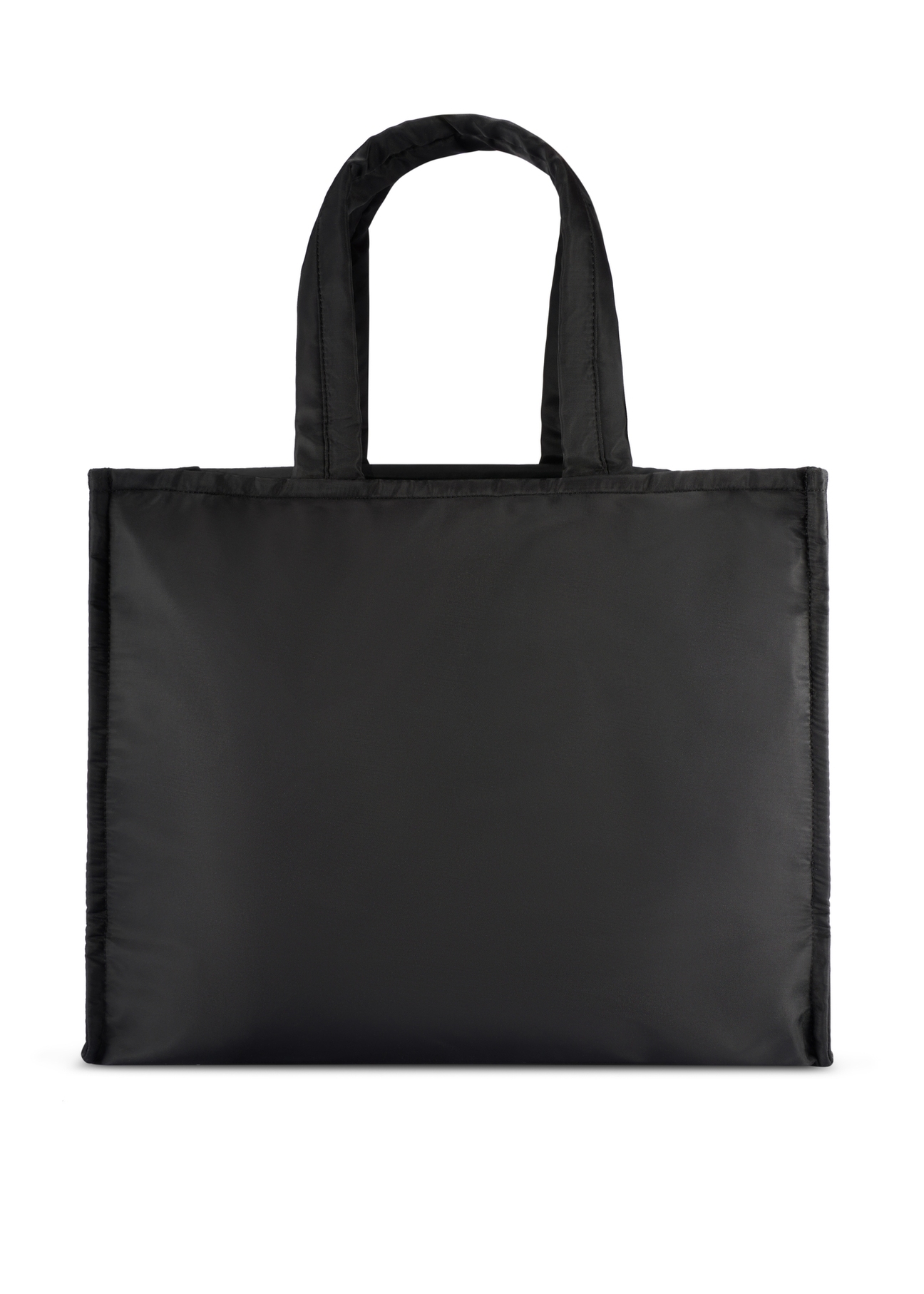 Black large women's bag TOREN-0343-99(W26), product view from the back on a white background.