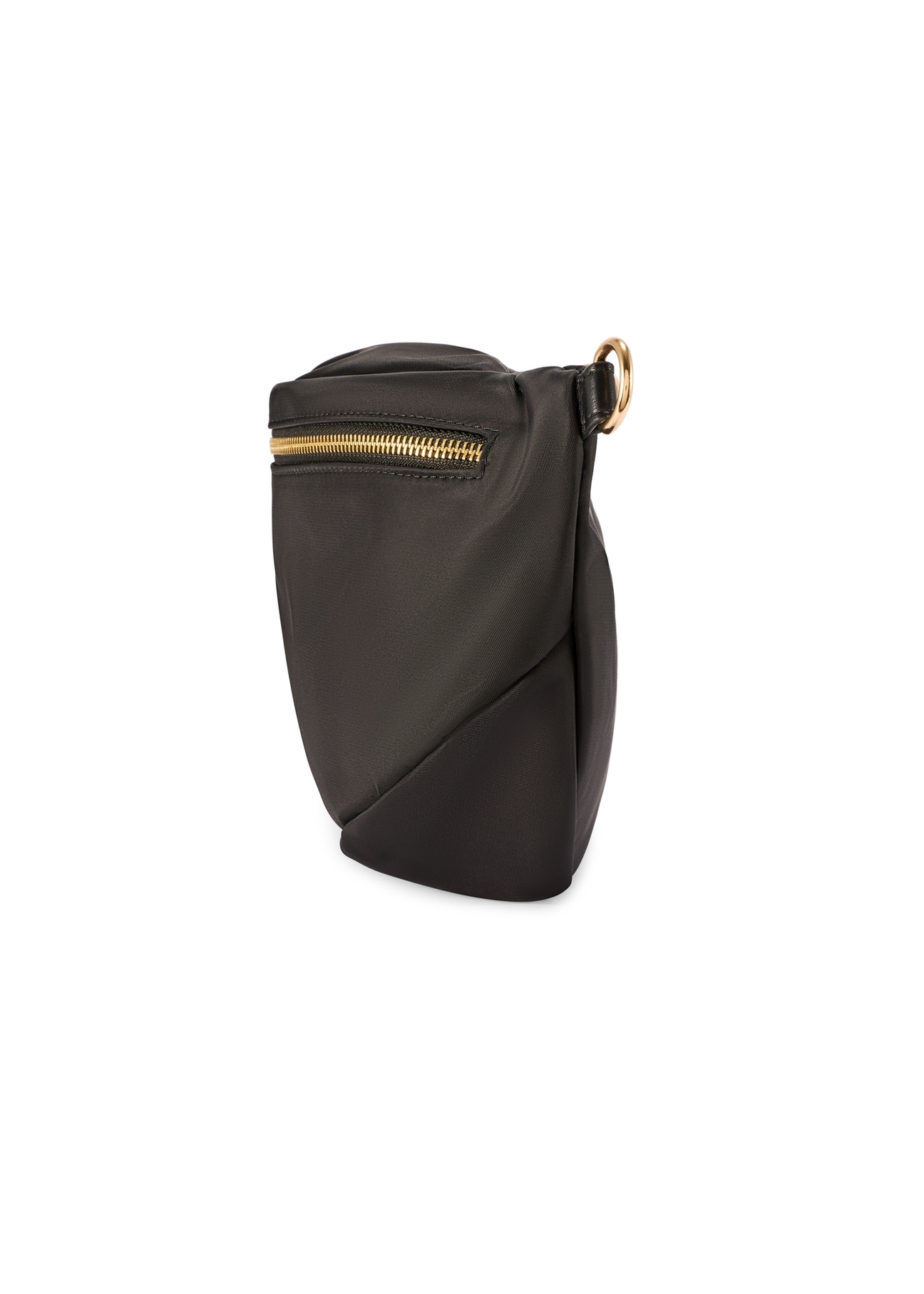 Black large women's bag TOREN-0345-99(W26) - side view of the product, on a white background.