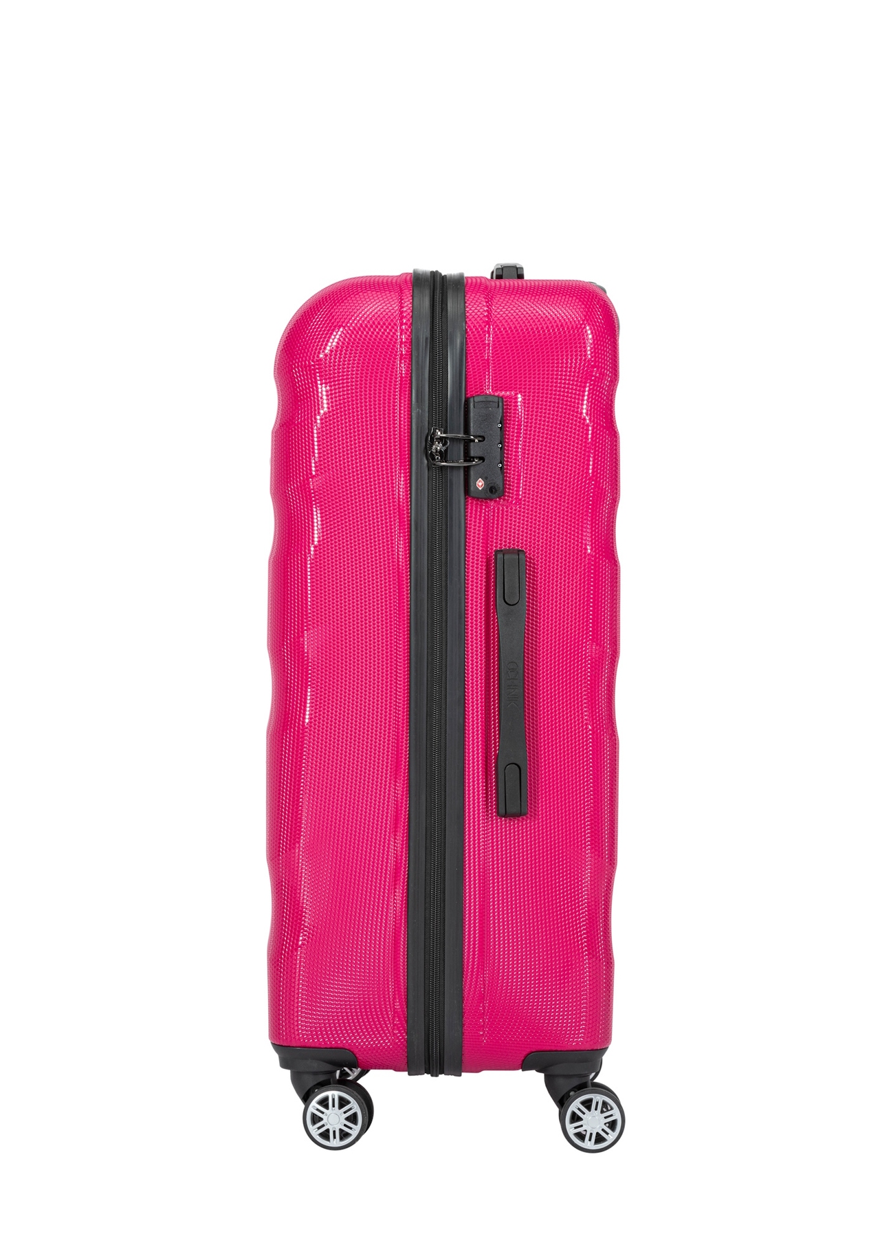 Set of 19'/24'/28' wheeled suitcases WALPC-0012-5E(W26), side view of the product on a white background.