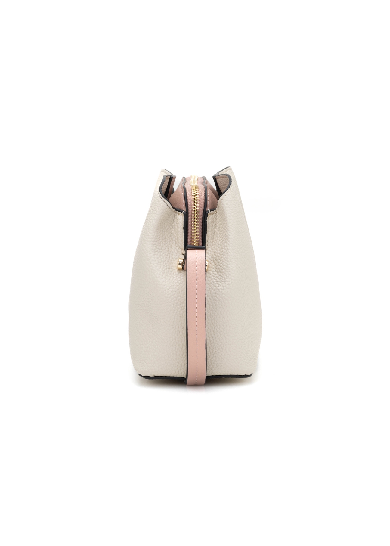 Cream small women's handbag TOREC-0768-0P(W26), side product view on white background.
