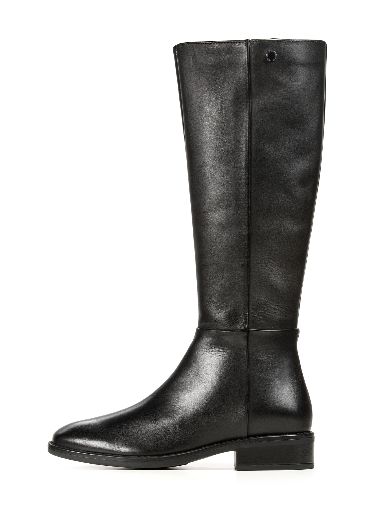 Black leather women's boots BUTYD-1183-99(Z25)