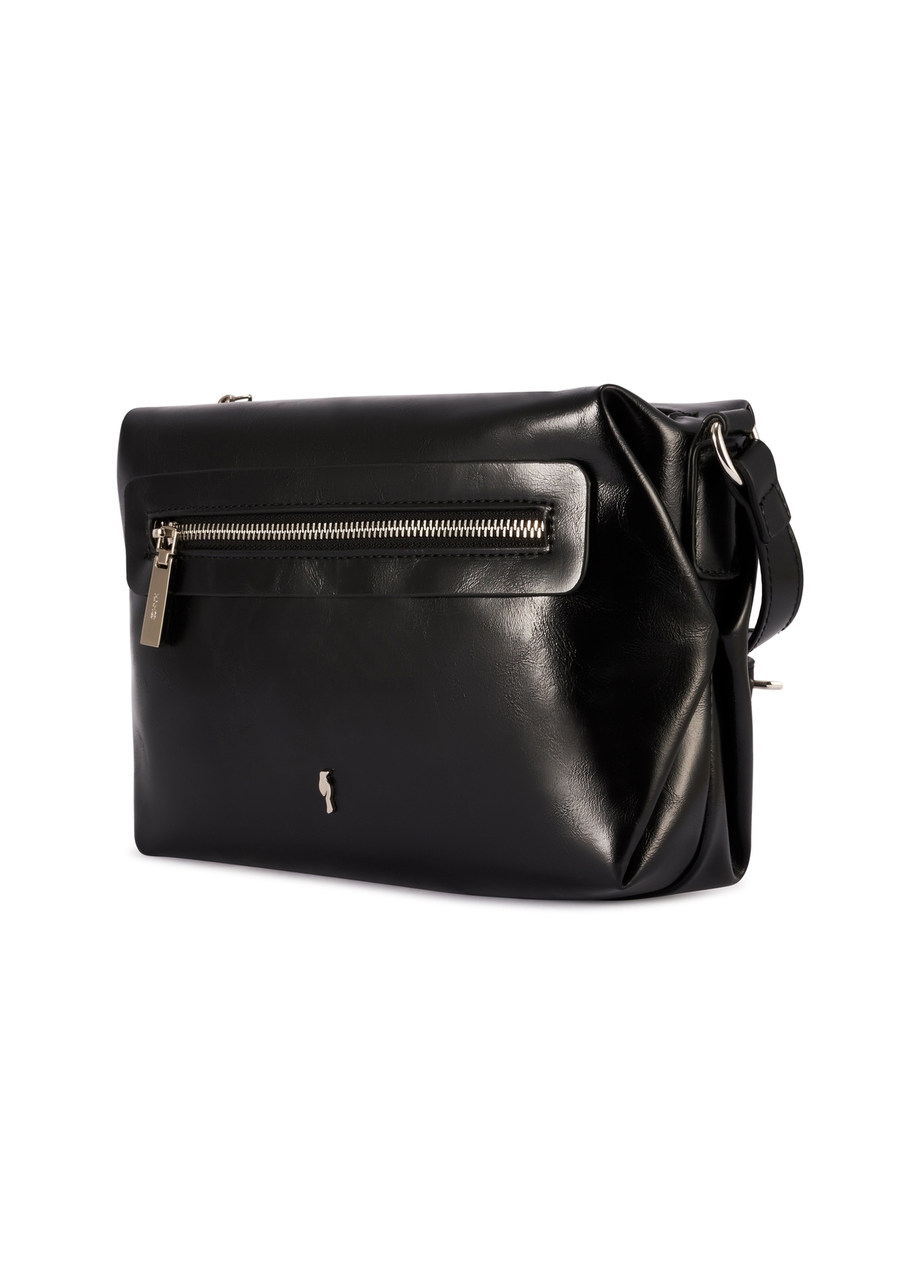 Black women's shoulder bag TOREC-1207-9F(W26), diagonal product view on a white background.