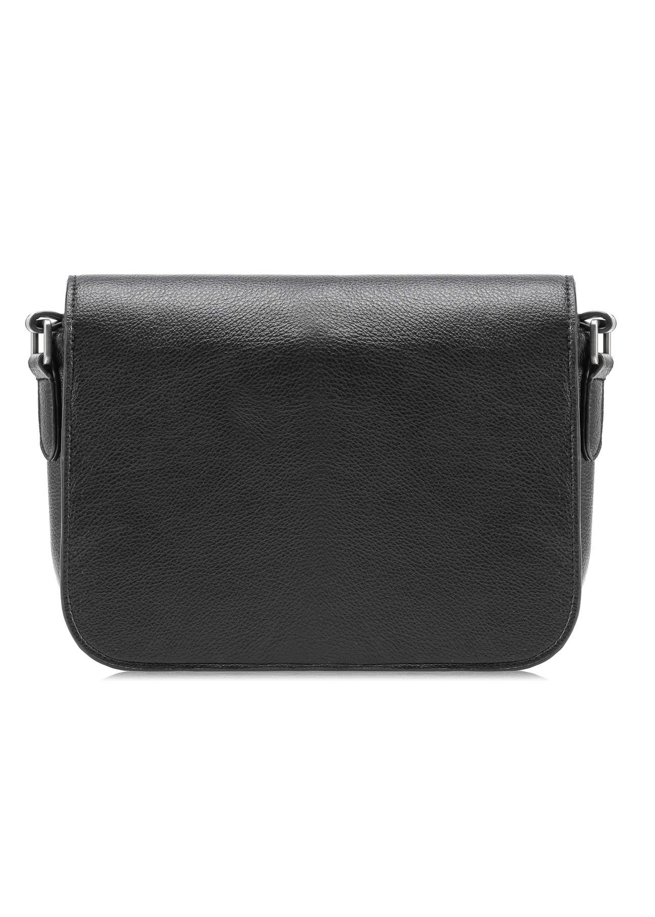 Black women's messenger bag TOREC-1072-99(Z25), product view from the back on a white background.