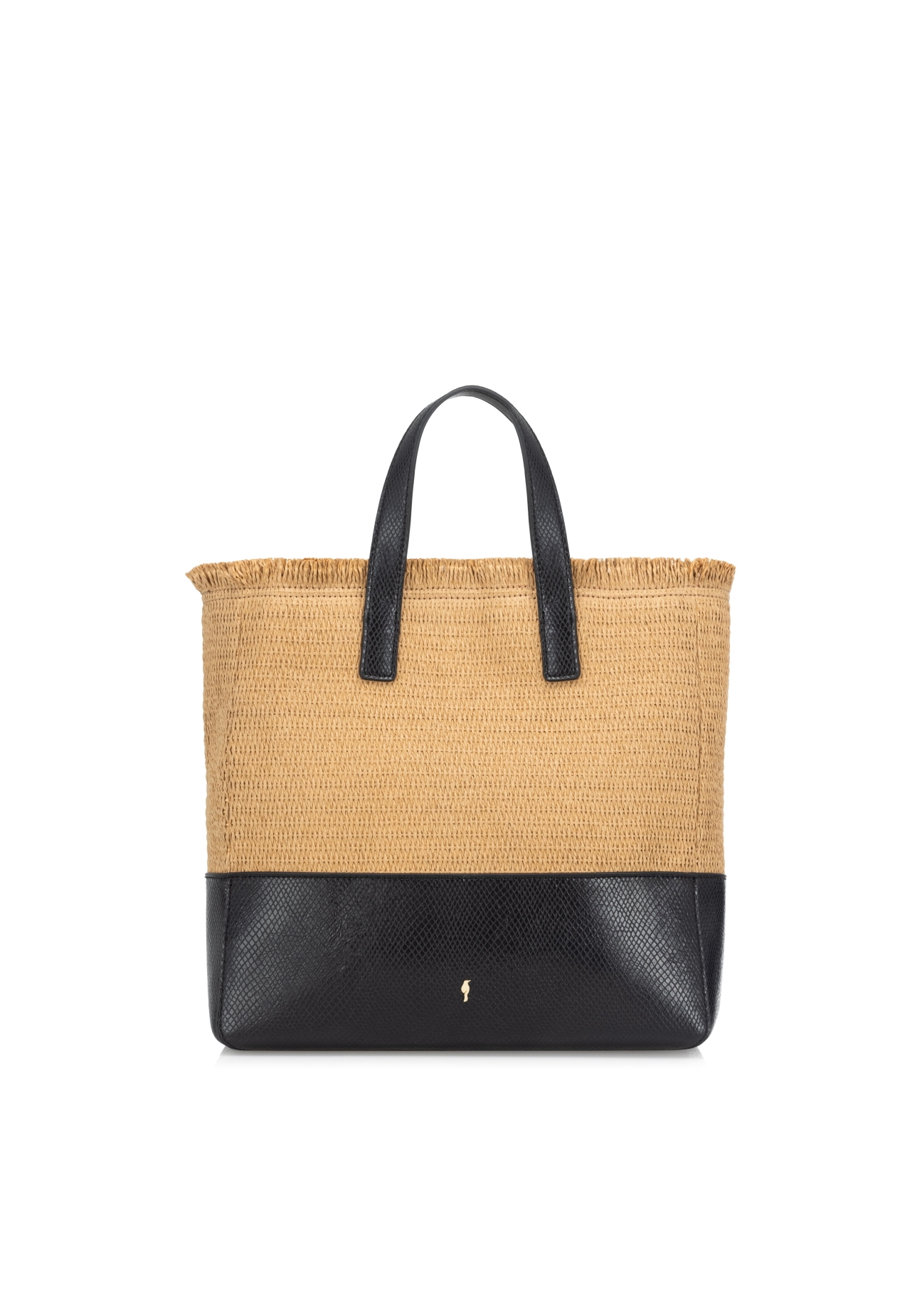 Women's bag made of artificial straw TOREC-0631-15(W22)-01