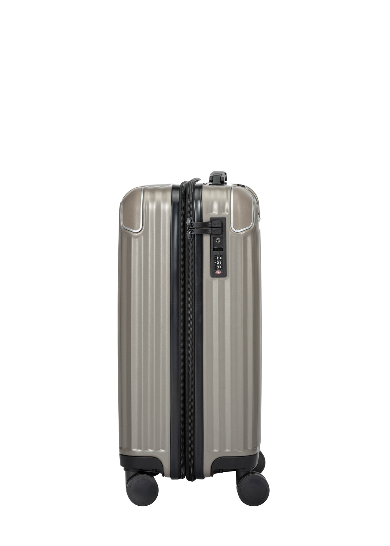 Small suitcase on wheels WALAB-0073-2X-19(W26), side view of the product on a white background.