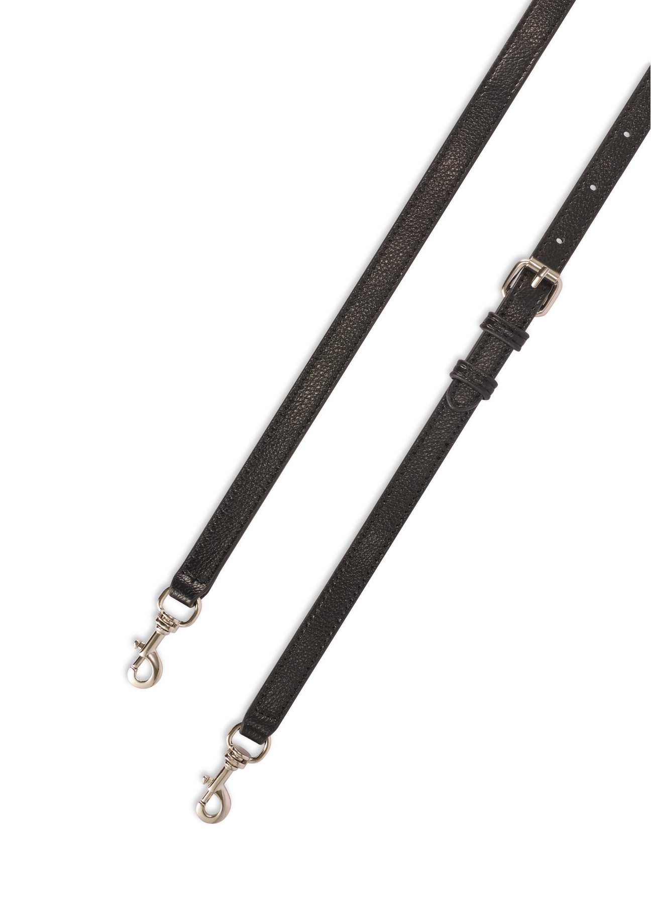 Small black women's handbag TOREC-1134-99(W26), view of the product strap on a white background.