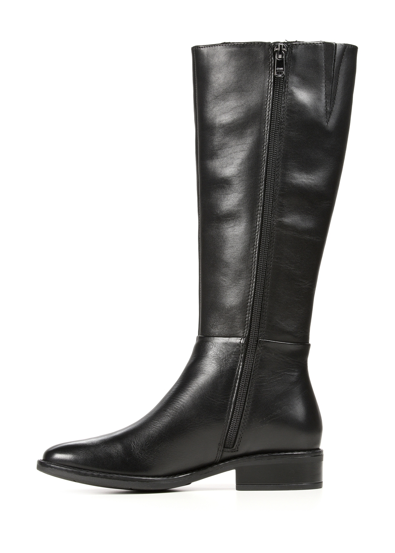 Black leather women's boots BUTYD-1183-99(Z25)