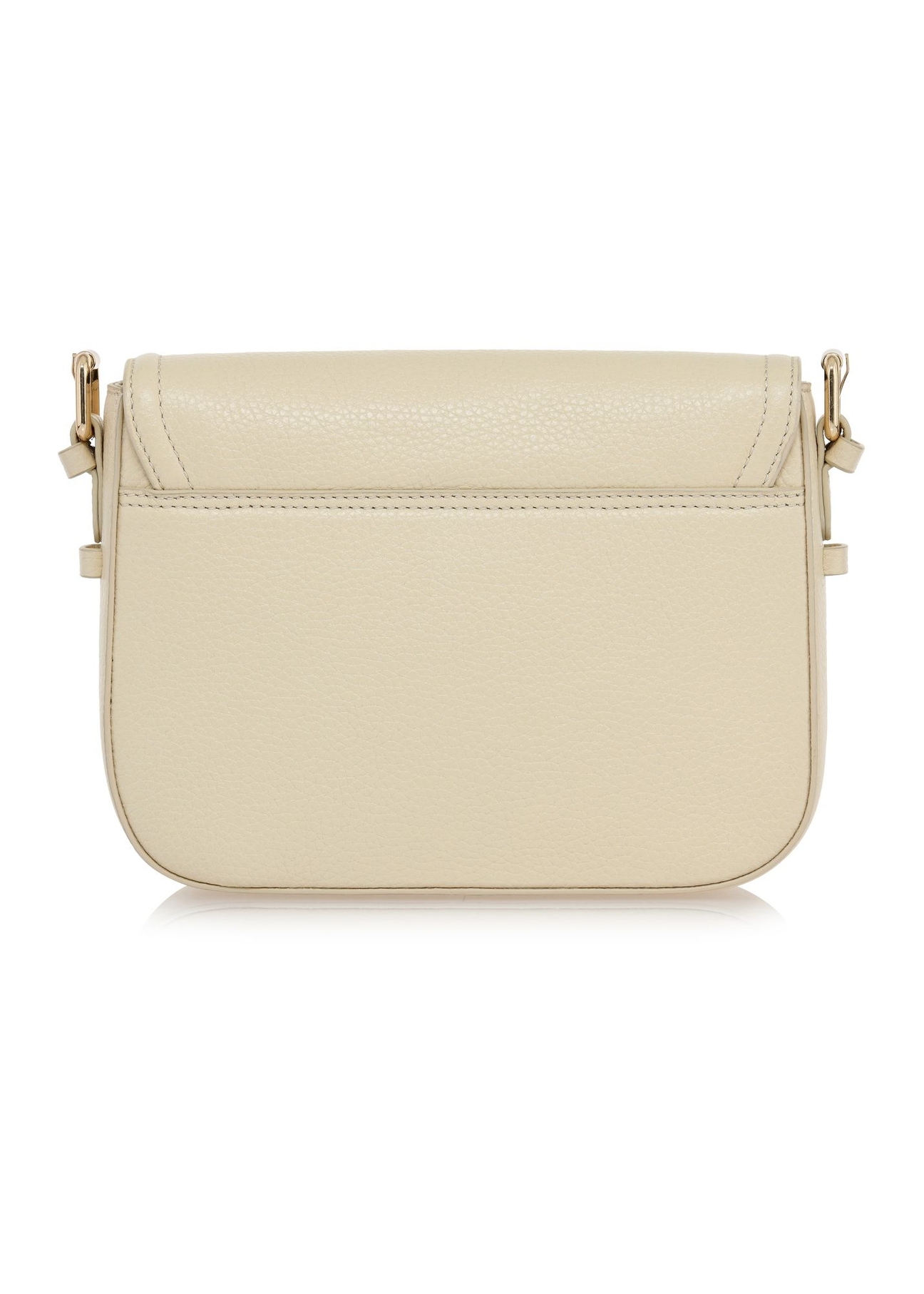 Cream leather women's postbag TORES-0985-12(W24)-03
