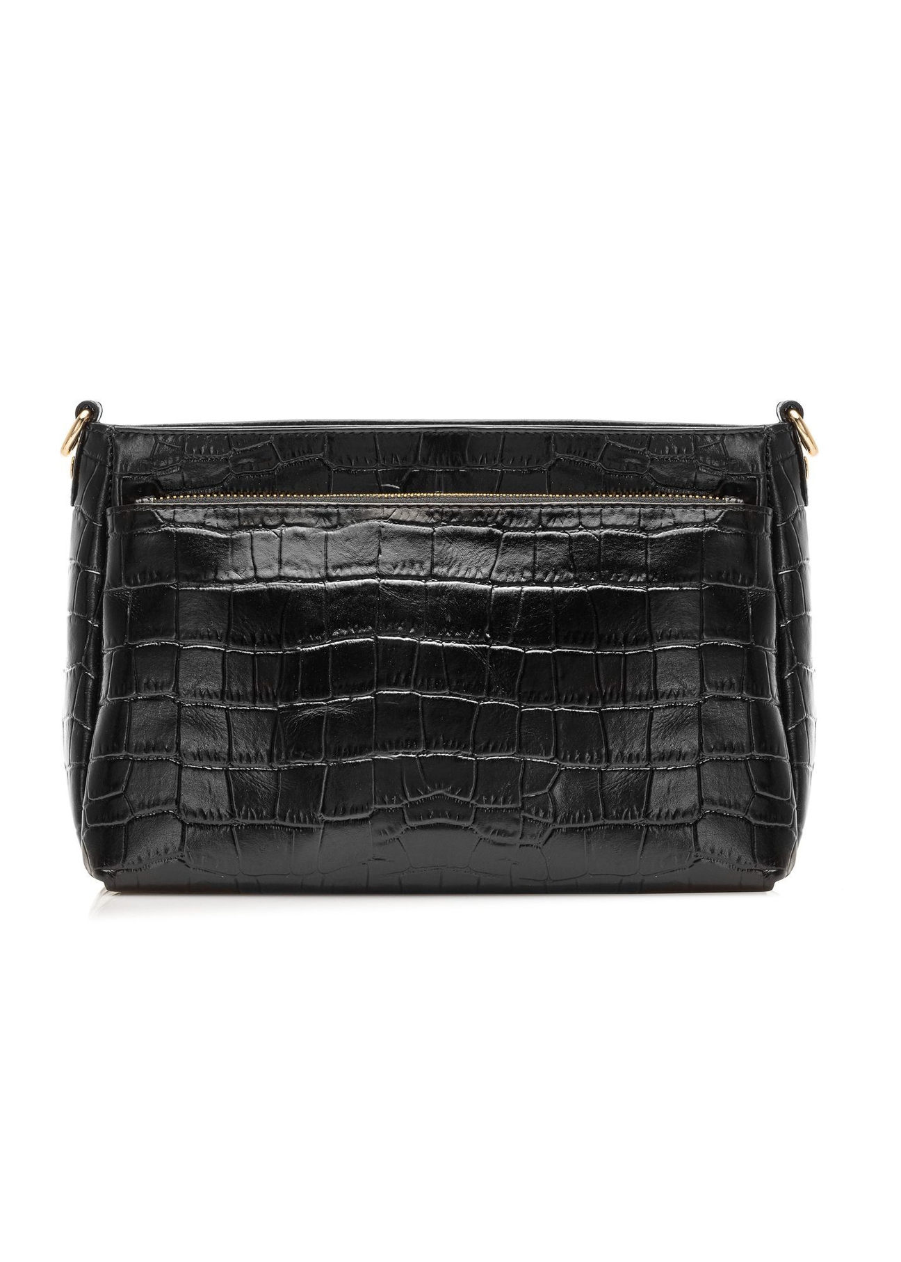Women's leather messenger bag TORES-0940E-99(Z25), product view from the back on a white background.