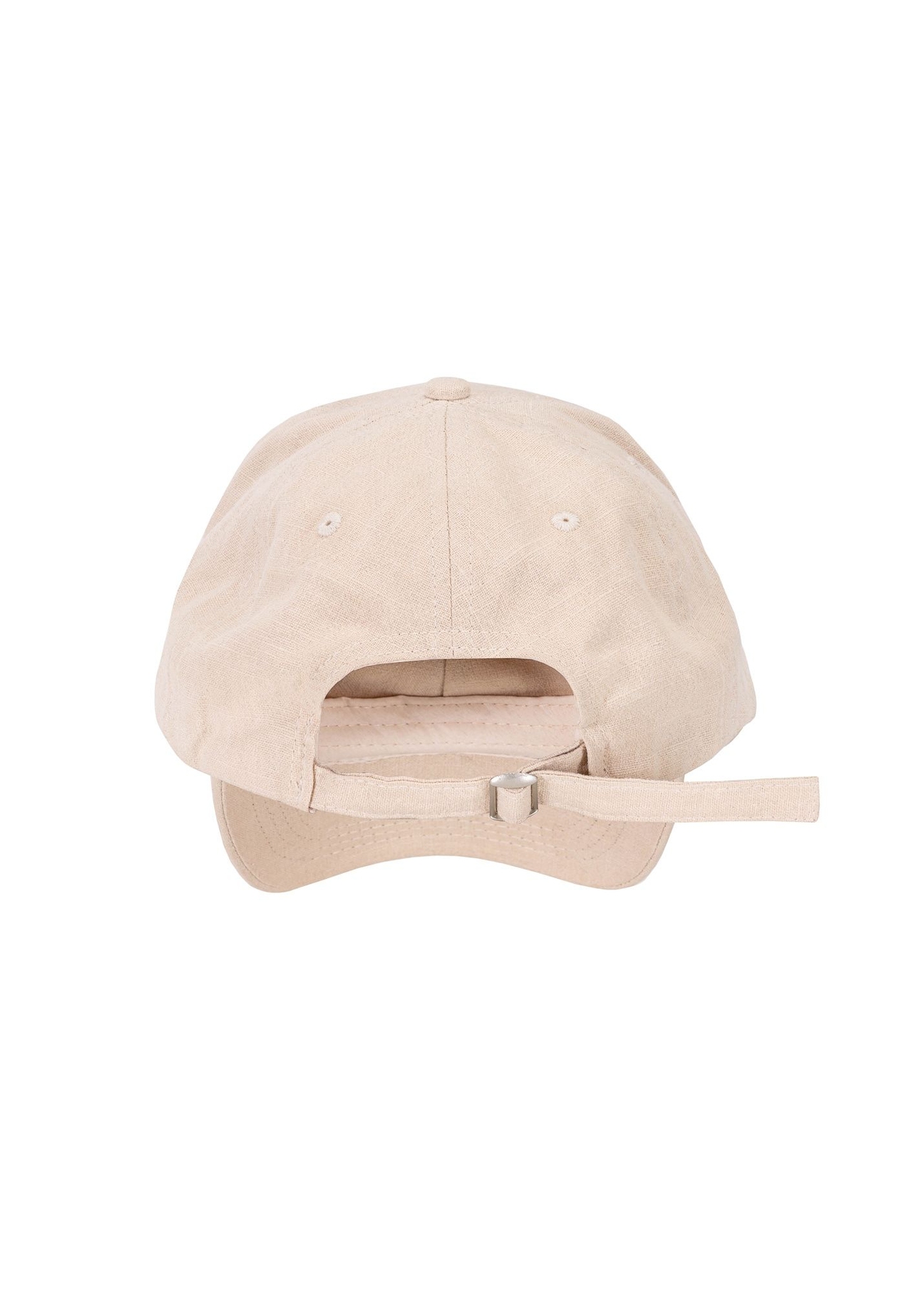 Beige baseball cap with logo CZALT-0013-1A(W26), back view of the product on a white background.