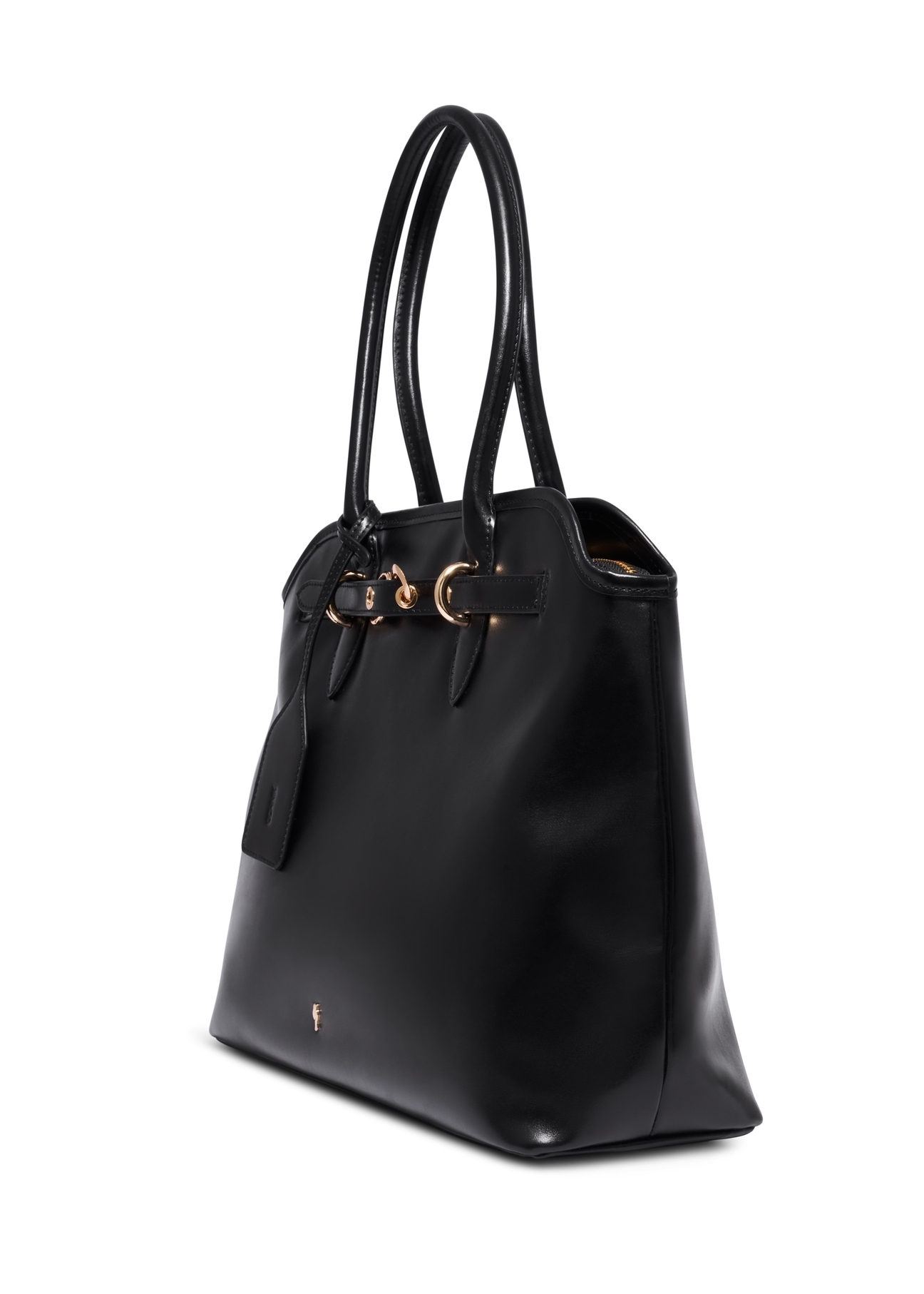 Black large women's handbag TOREC-1076-99(Z26), diagonal product view on a white background.