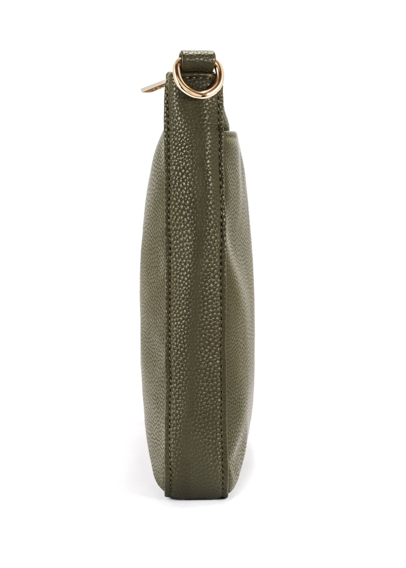 Women's khaki shoulder bag TOREC-0708B-55(Z25), product view from the side on a white background.