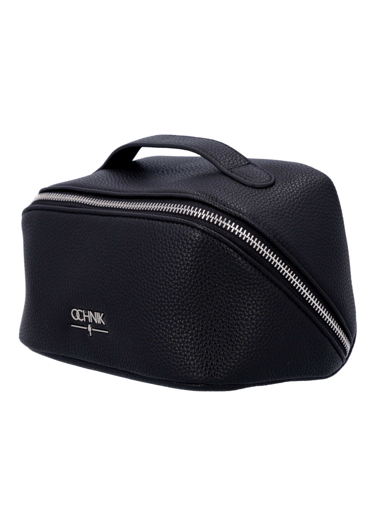 Black women's cosmetic bag TOREC-1310-9I(Z26), diagonal product view on a light background.
