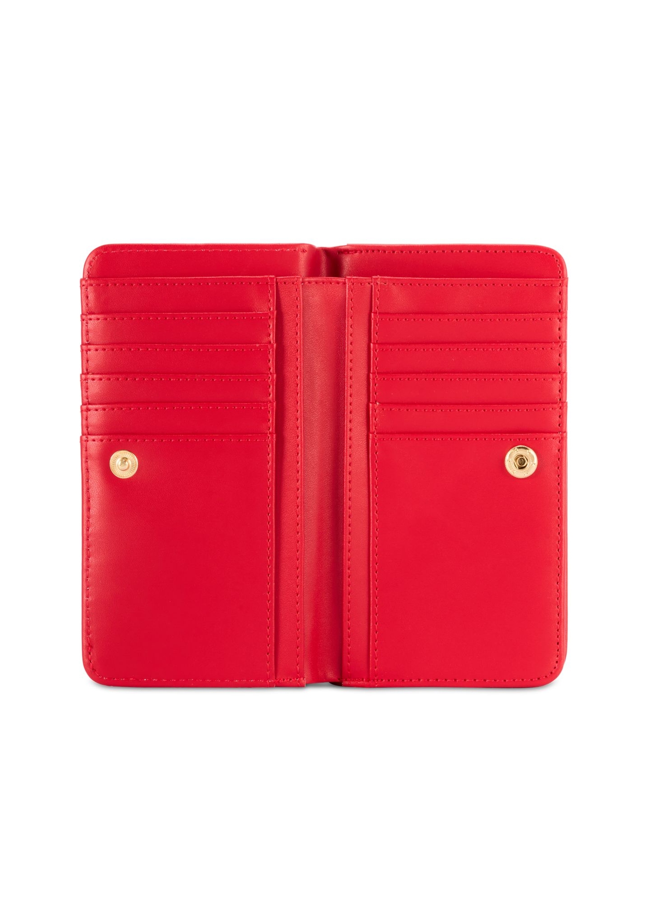 Red croco women's wallet POREC-0353A-42(Z25) - product view of the open product from above on a white background.
