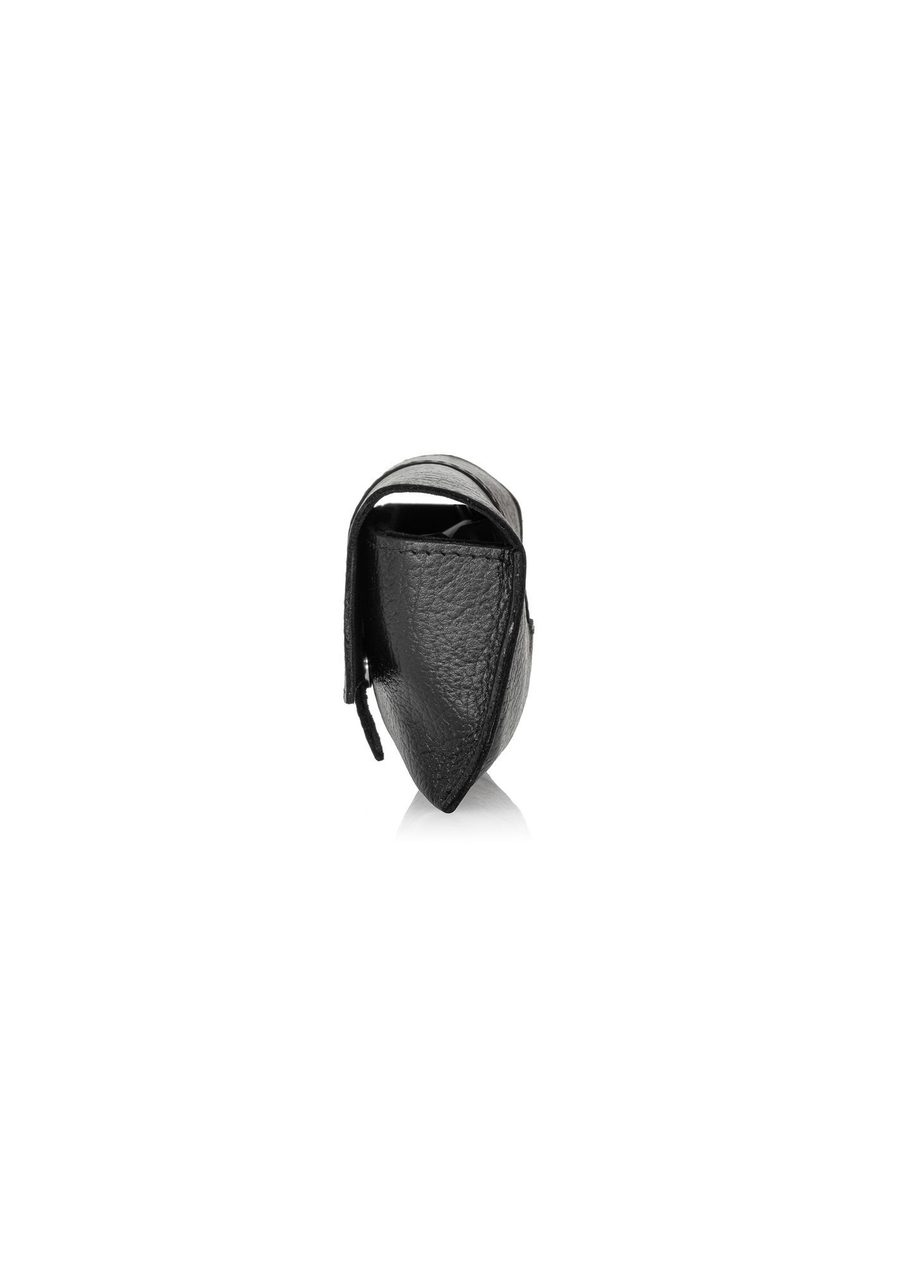 Black leather case PORMS-0539A-99(Z25) - side view of the product on a white background.