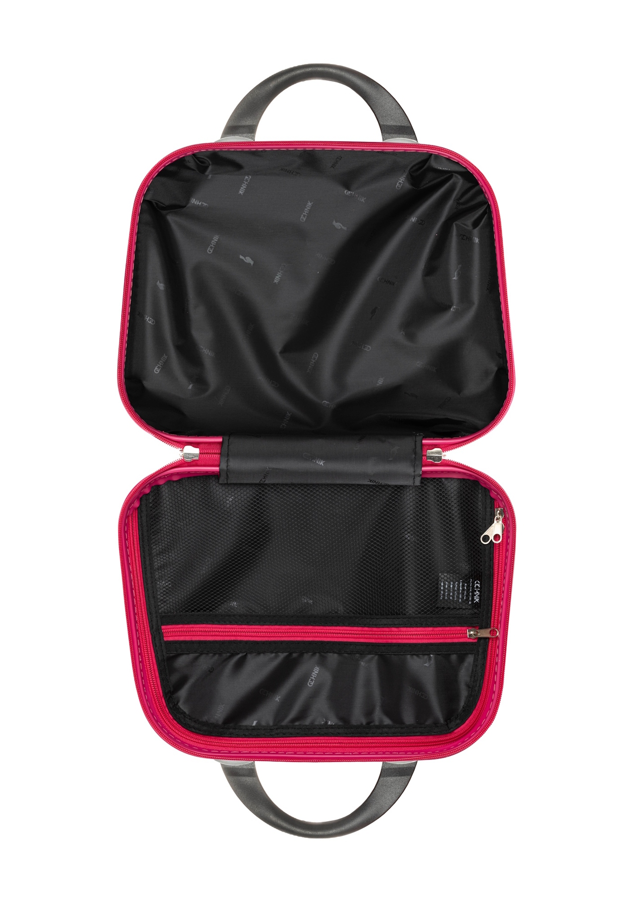 Travel cosmetic bag WALAB-0040-5E-14(W26), product view inside on white background.