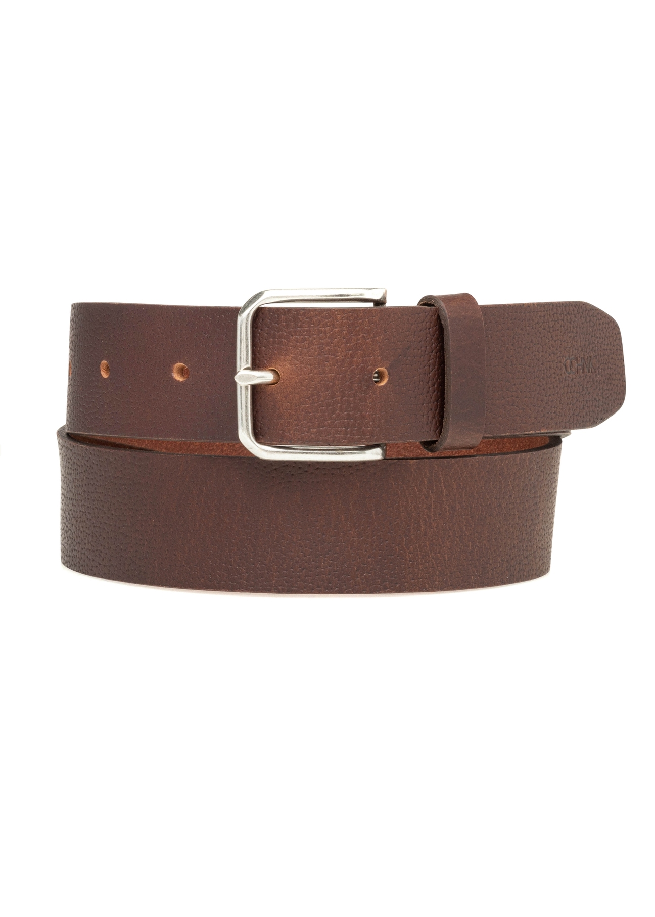 Men's brown leather belt PASMS-0277-1I(W26)