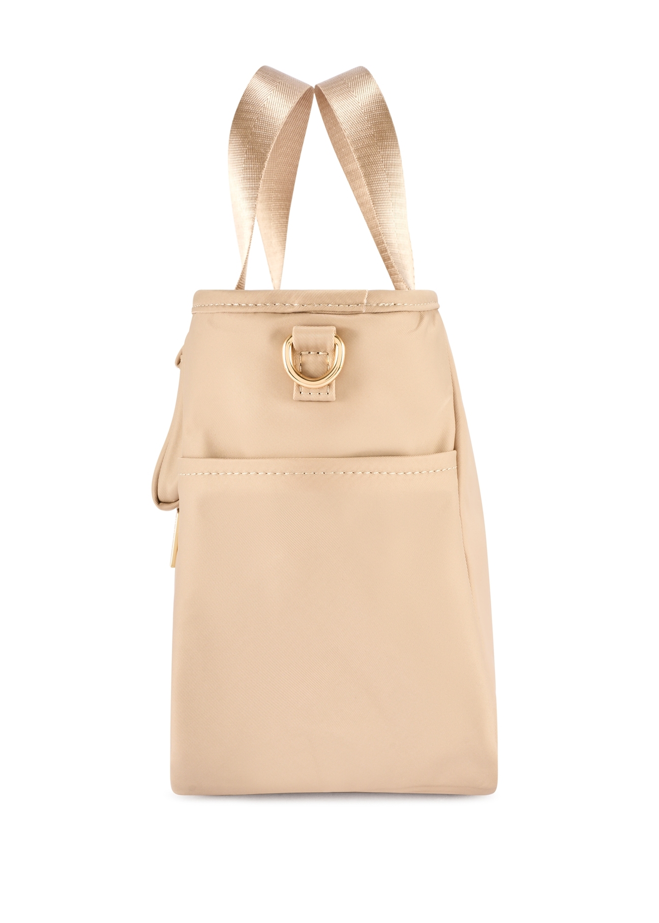 Beige lunchbox bag TOREN-0346-1A(W26) - side view of the product, on a white background.