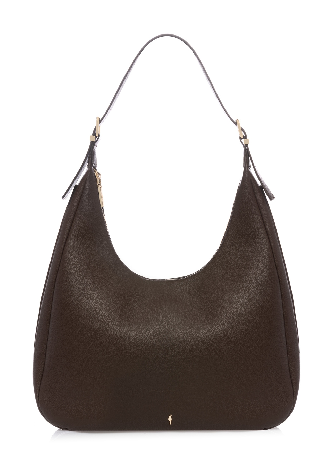 Brown women's shopper handbag TOREC-1238-1I(W26), front product view on white background.