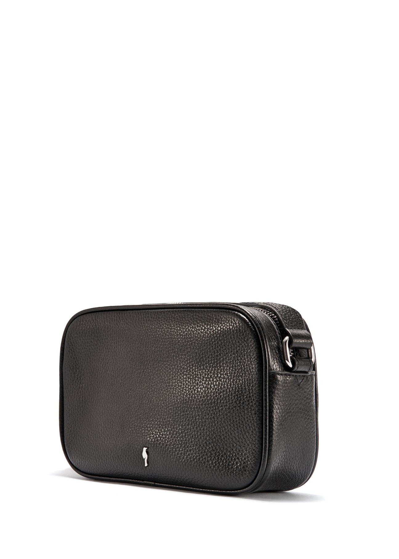 Black leather women's handbag TORES-1103A-99(Z25), diagonal view of the product on a white background.