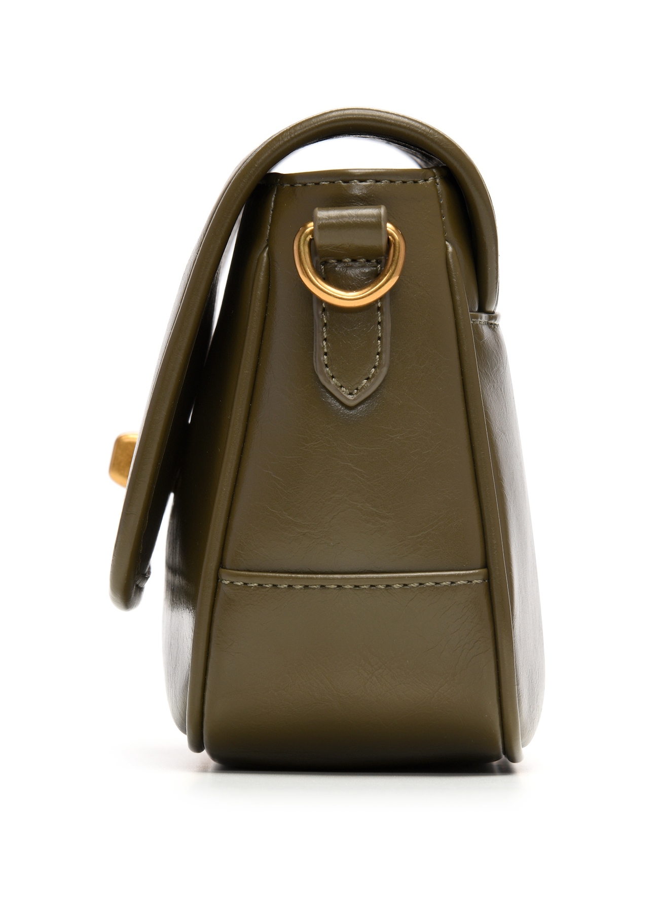 Small women's khaki handbag TOREC-1249-8D(Z26), side view of the product on a light background.