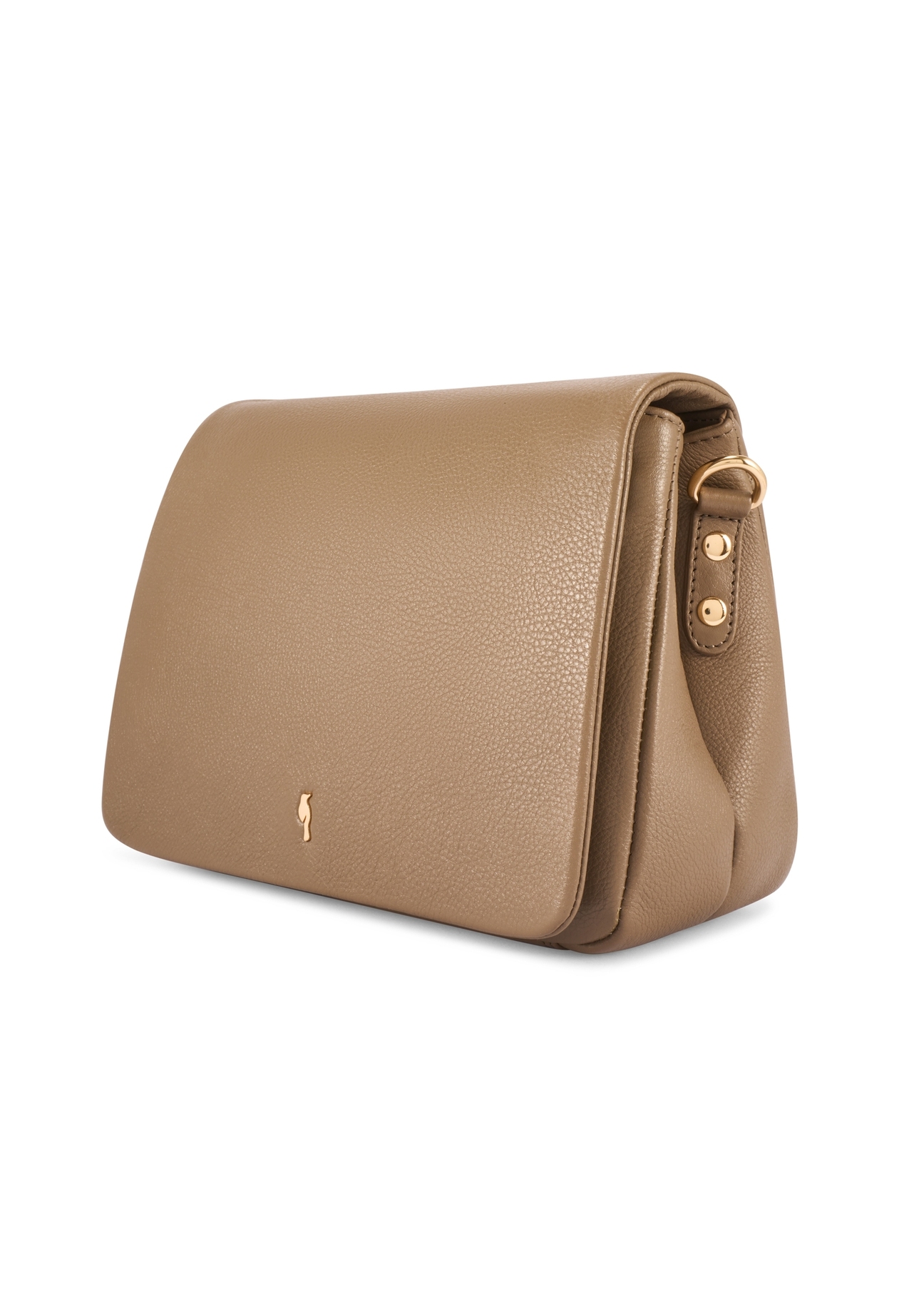 Dark brown leather women's handbag TORES-0911 F-1K(W26) - diagonal product view, on a white background.