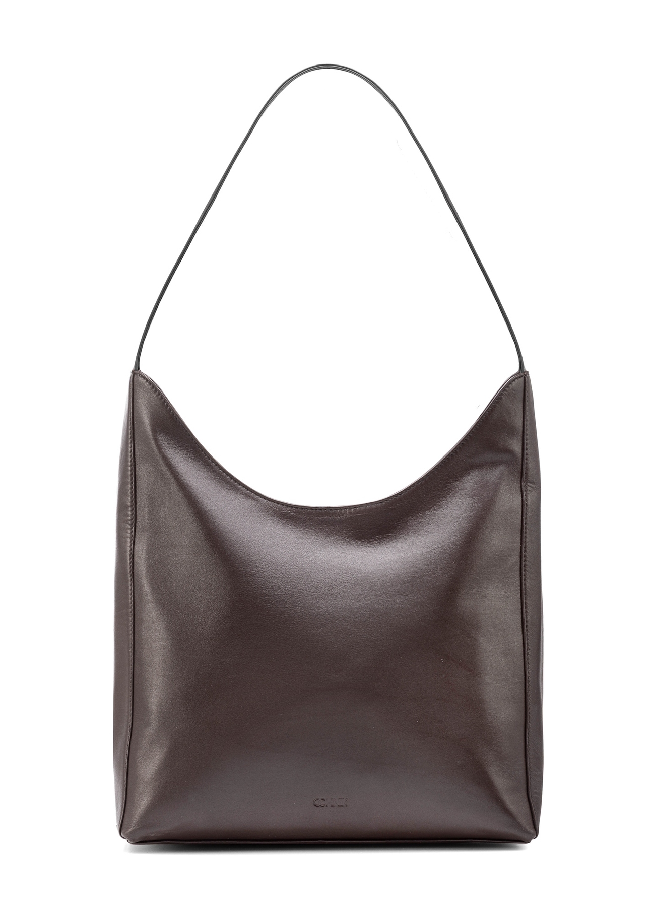 Brown leather women's handbag TORES-1026A-89(Z25), front product view on white background.