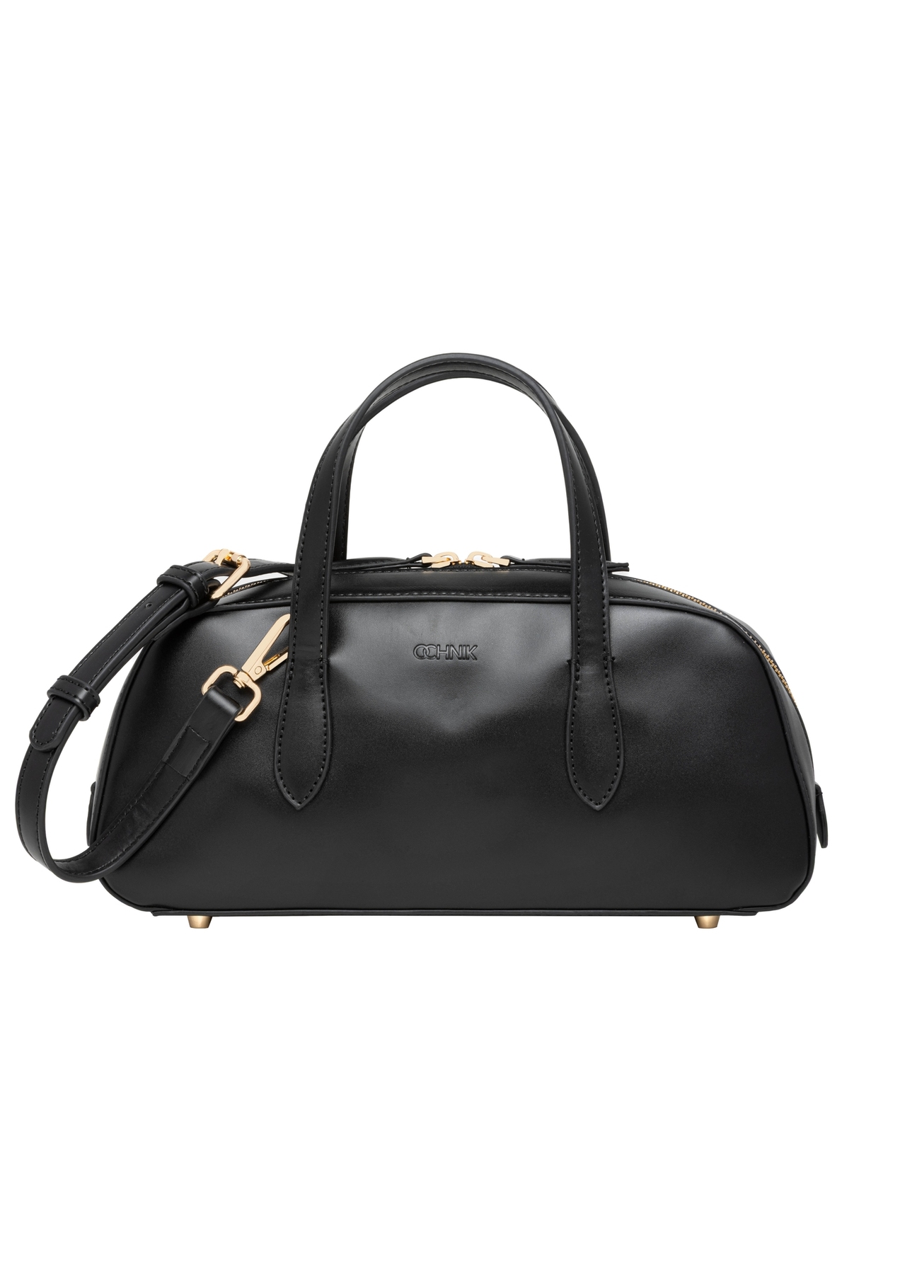 Small women's handbag in black TOREC-1382-99(Z26), front product view on white background.