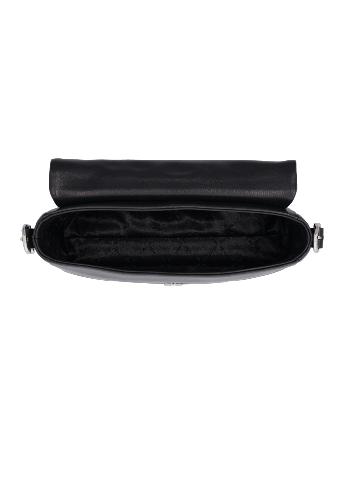 Black leather women's handbag TORES-1377-99(Z26), product view inside on white background.