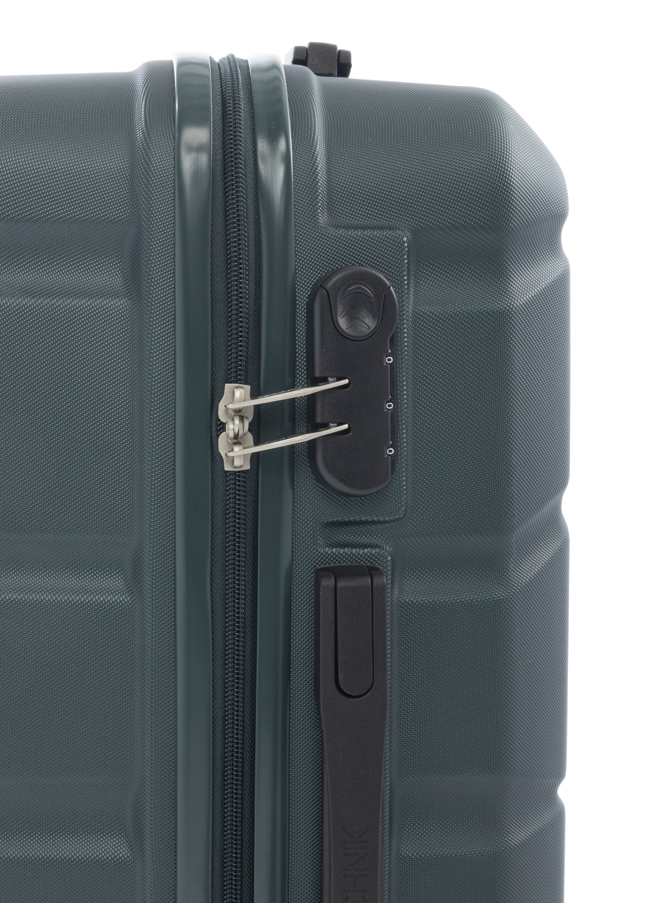 Large suitcase on wheels WALAB-0077-8C-28(W26), view of the product lock on a white background.