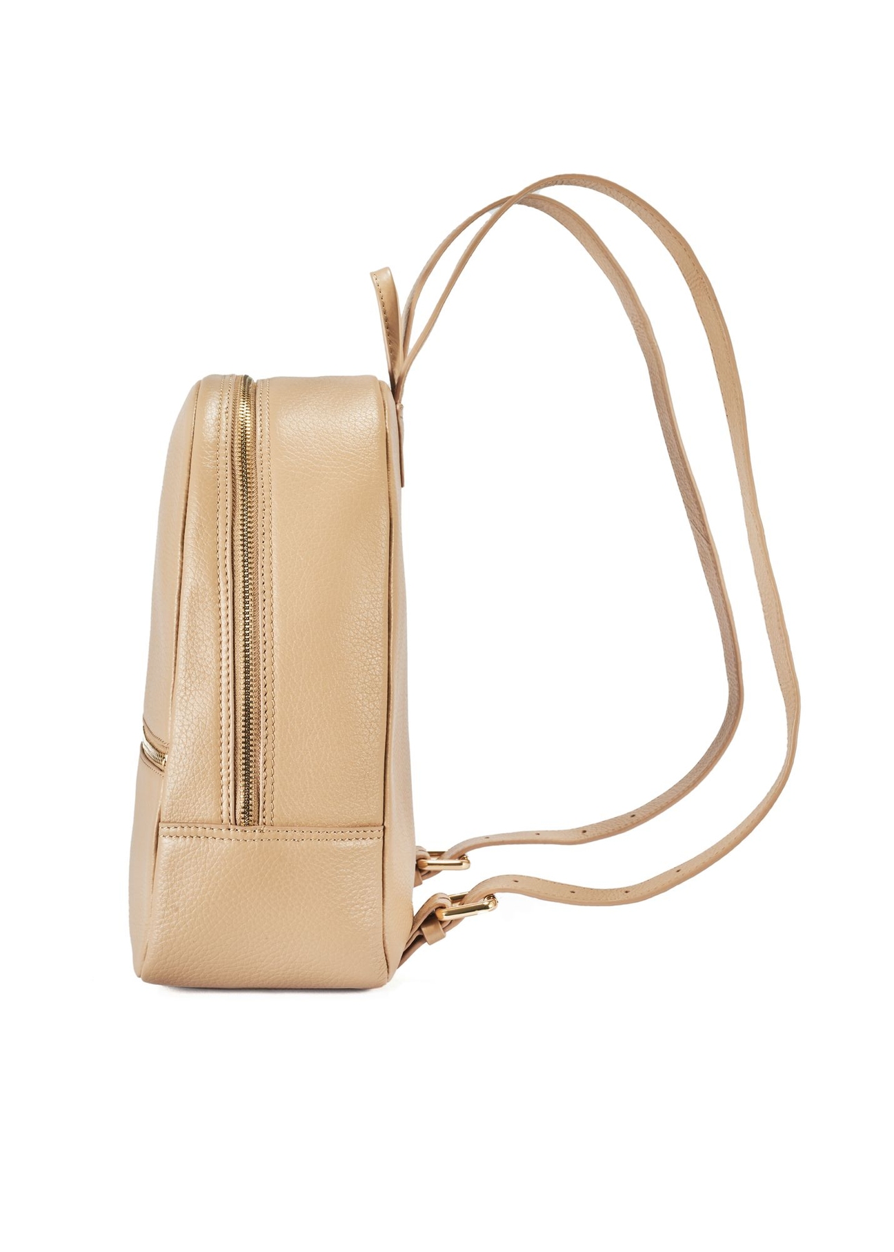 Beige leather women's backpack TORES-0898E-1B(W26)